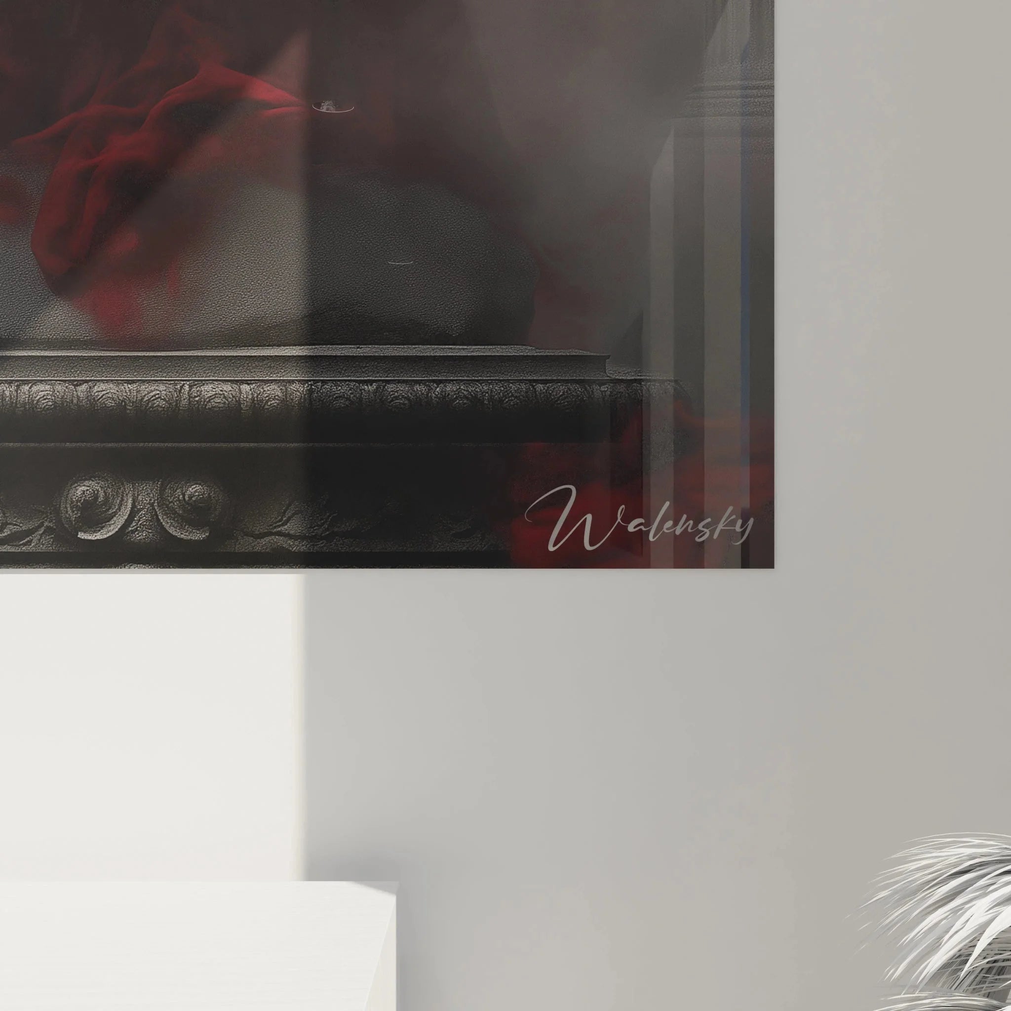 Gesamtansicht Wandbild mysteriöse Gestalt in klassischer Architektur - XXL Kunstdruck Goya