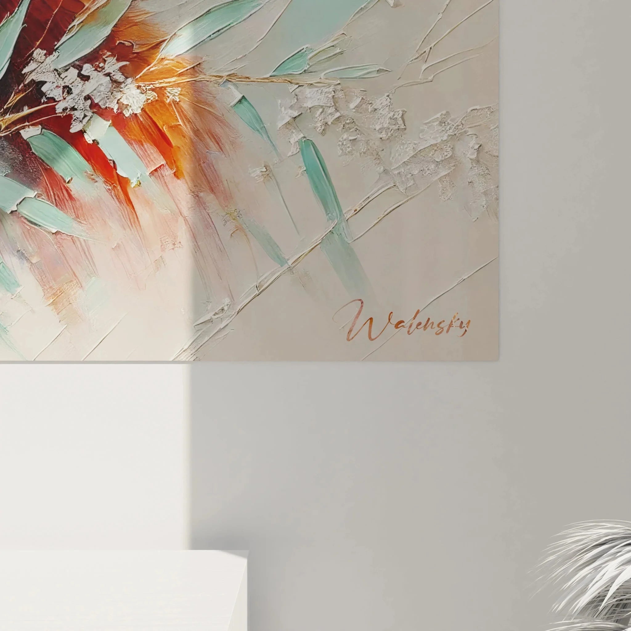 Gesamtansicht Wandbild XXL Roter Panda Bambus - Kunstdruck Wohnraumdekoration