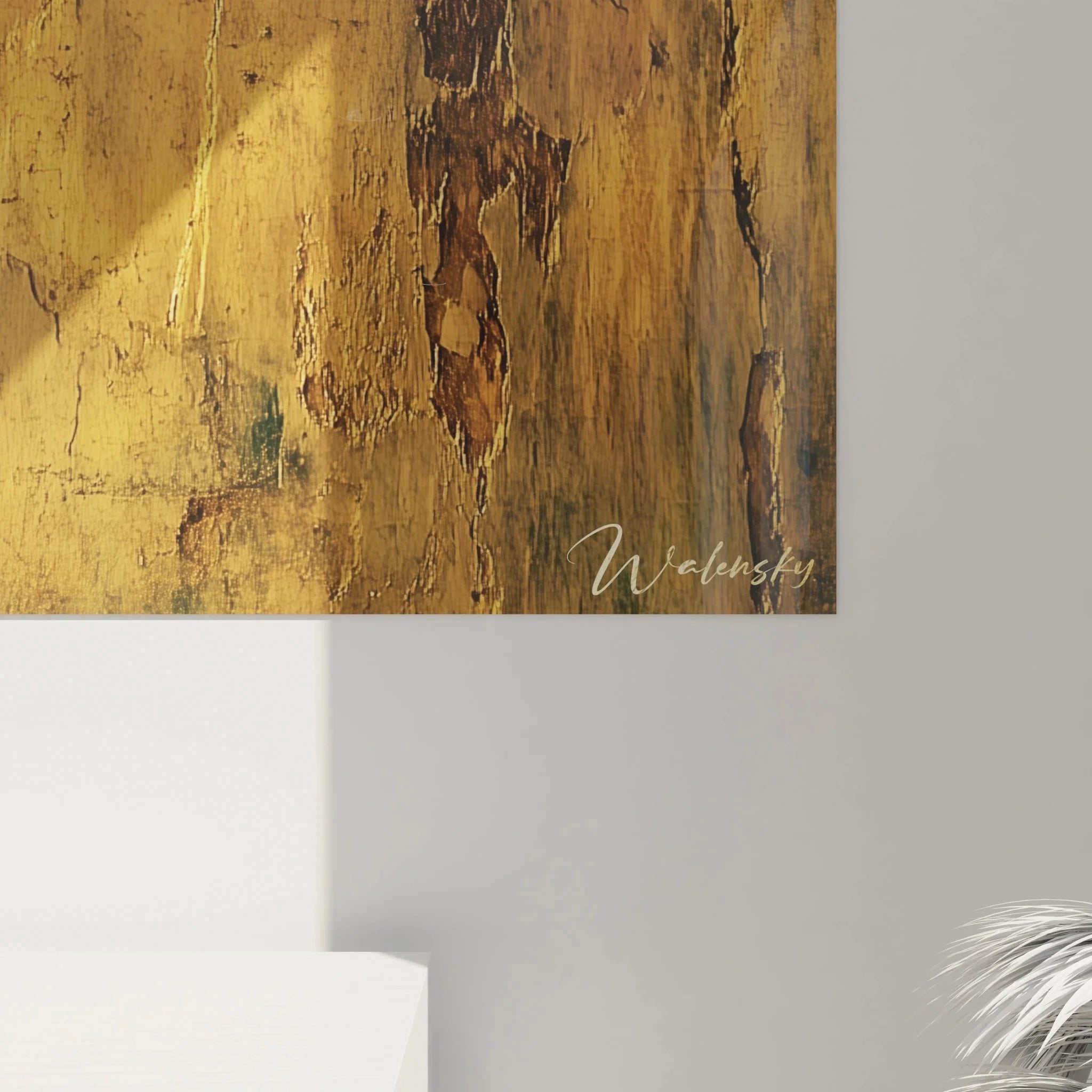 Gesamtansicht Greifvogel Wandbild mit majestätischem Adlerblick in warmen Erdtönen