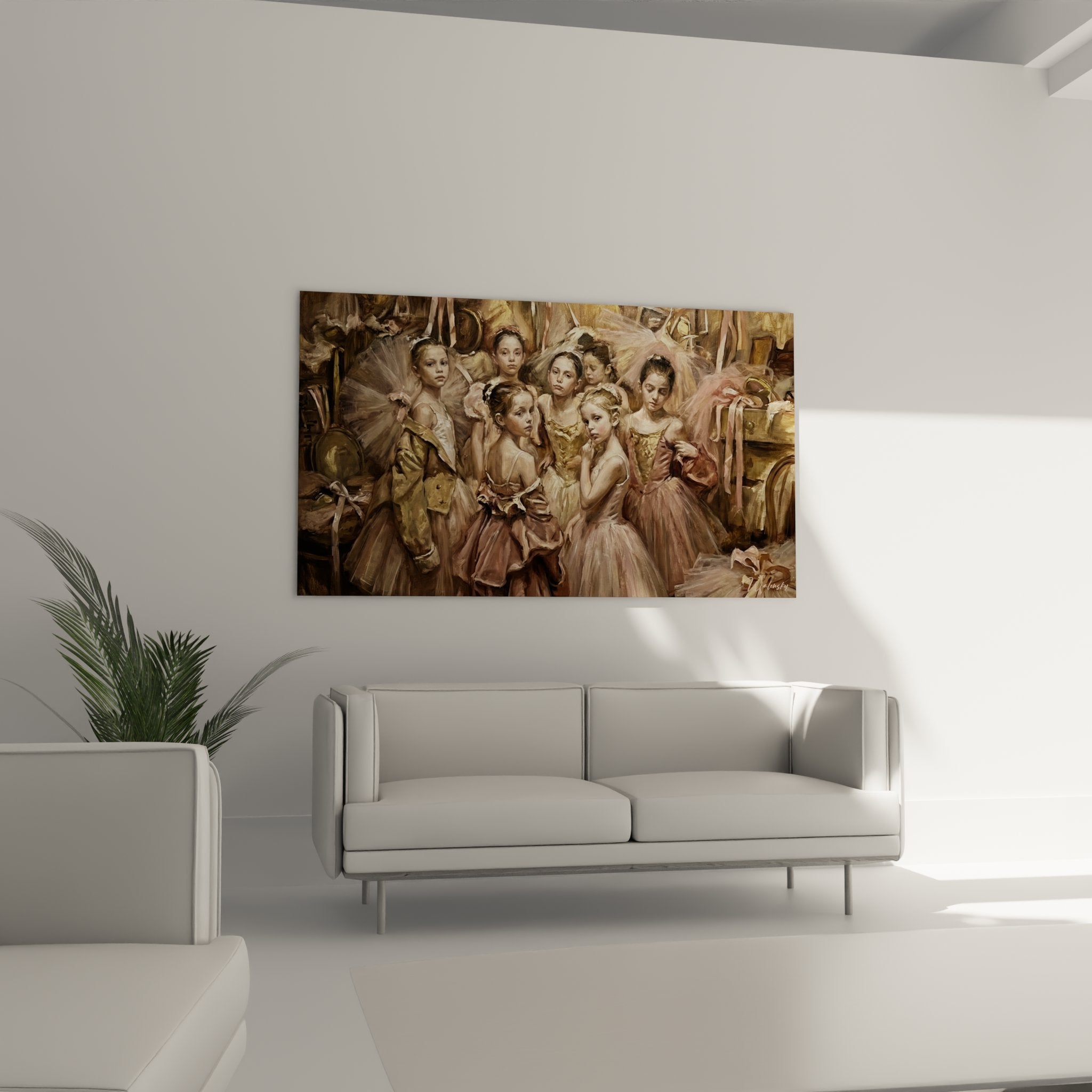 Nahaufnahme der Ballerinas zeigt Details der zarten Tutus und konzentrierten Gesichtsausdrücke