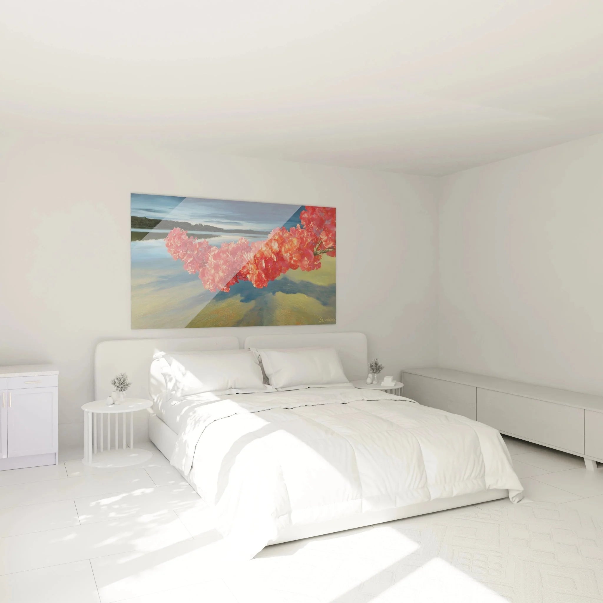 Wandbild Korallenbeet Hyperrealismus als elegante Wanddekoration im modernen Schlafzimmer