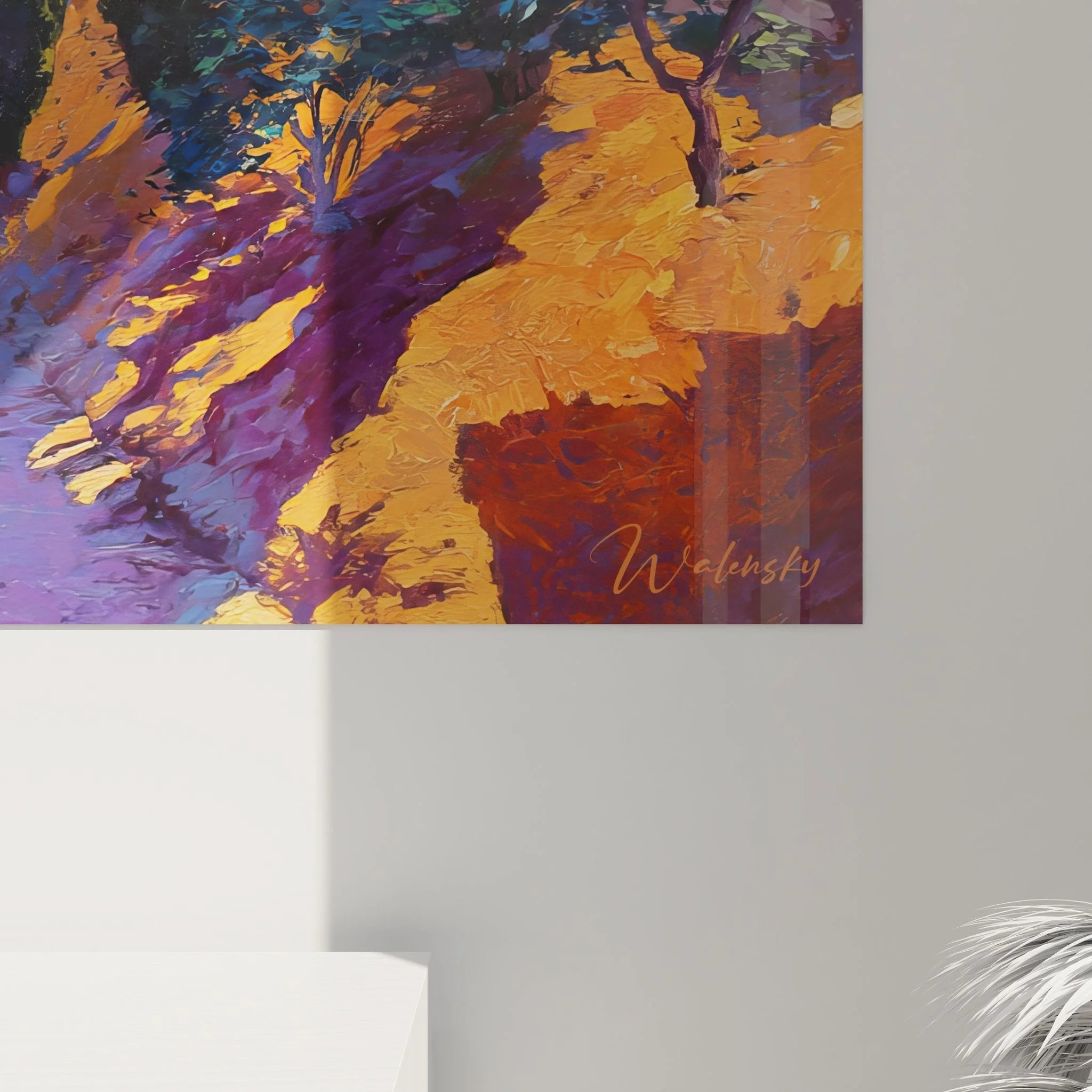 Gesamtansicht Wandbild mediterrane Dorfstraße - komplette südeuropäische Landschaftsszene XXL