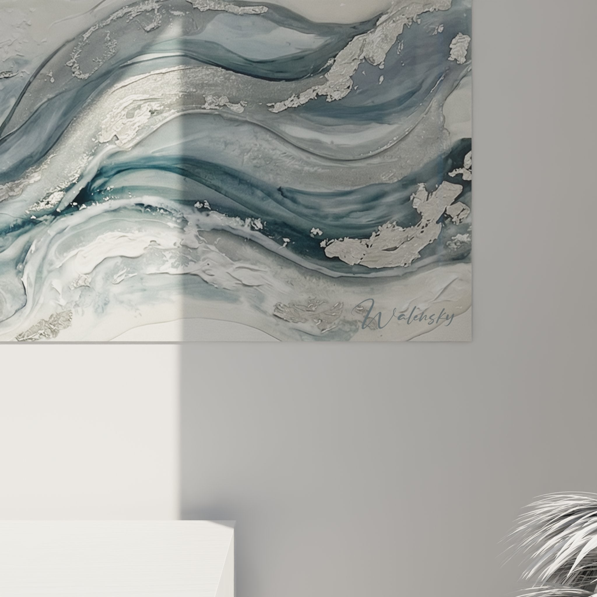 Panorama-Wandbild mit Tänzerin in Wellenbewegung als eleganter Raumschmuck