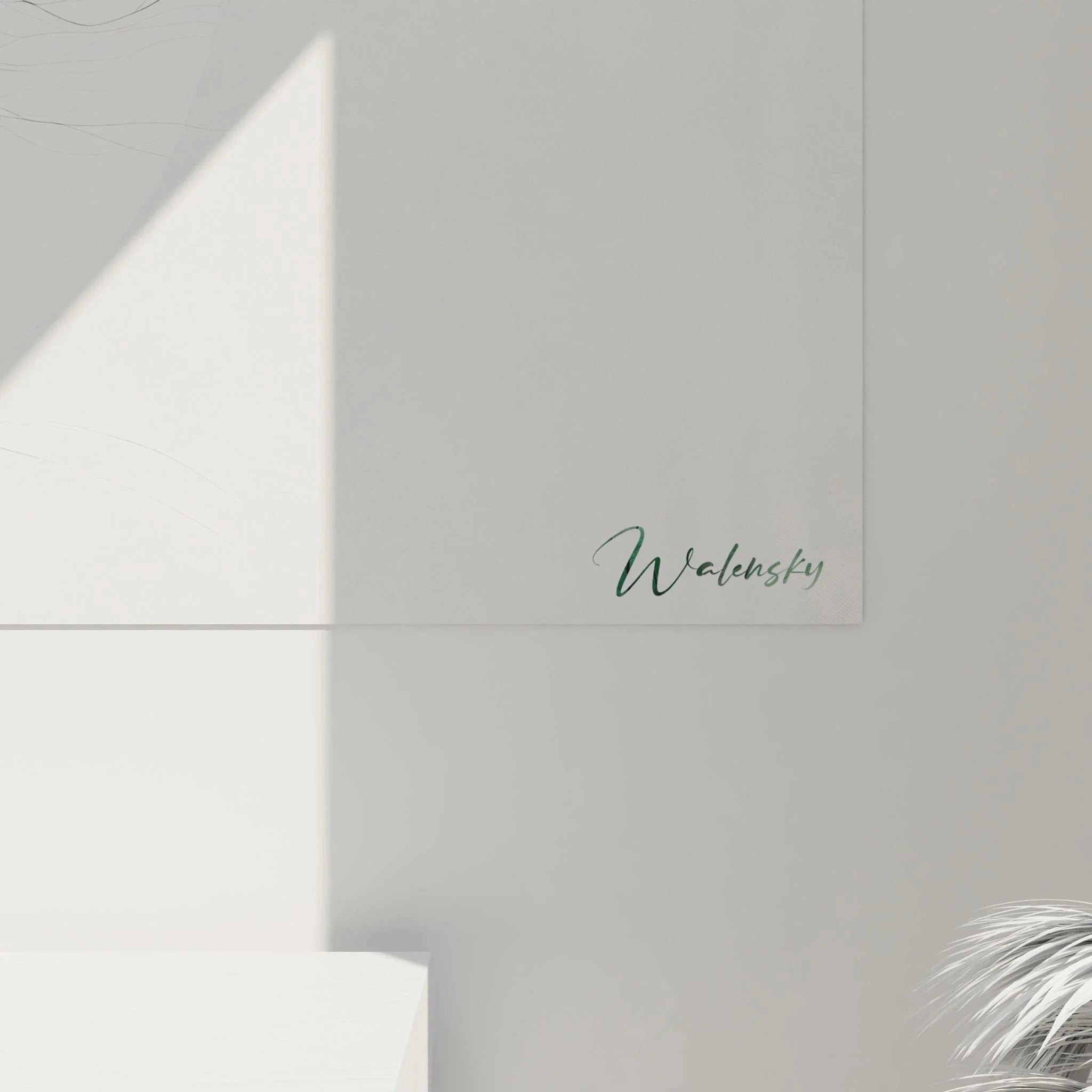 Übersicht moderne Baum Wandbilder Kollektion mit abstrakten Windbaum-Motiven in Grün-Grau-Tönen