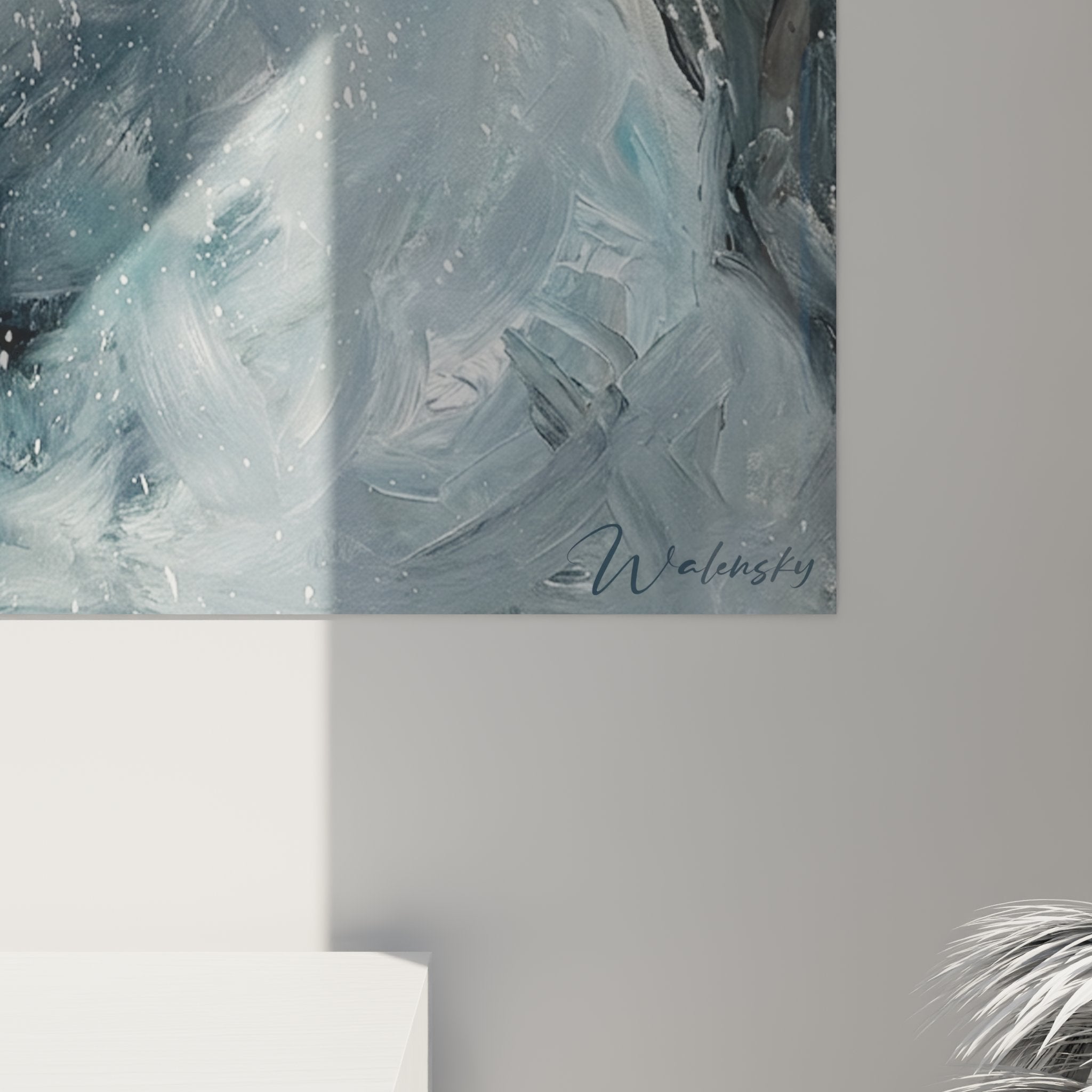 Gesamtansicht Wandbild Skifahrer Schneesturm Edition Ski für Wintersport-Liebhaber und alpine Dekoration