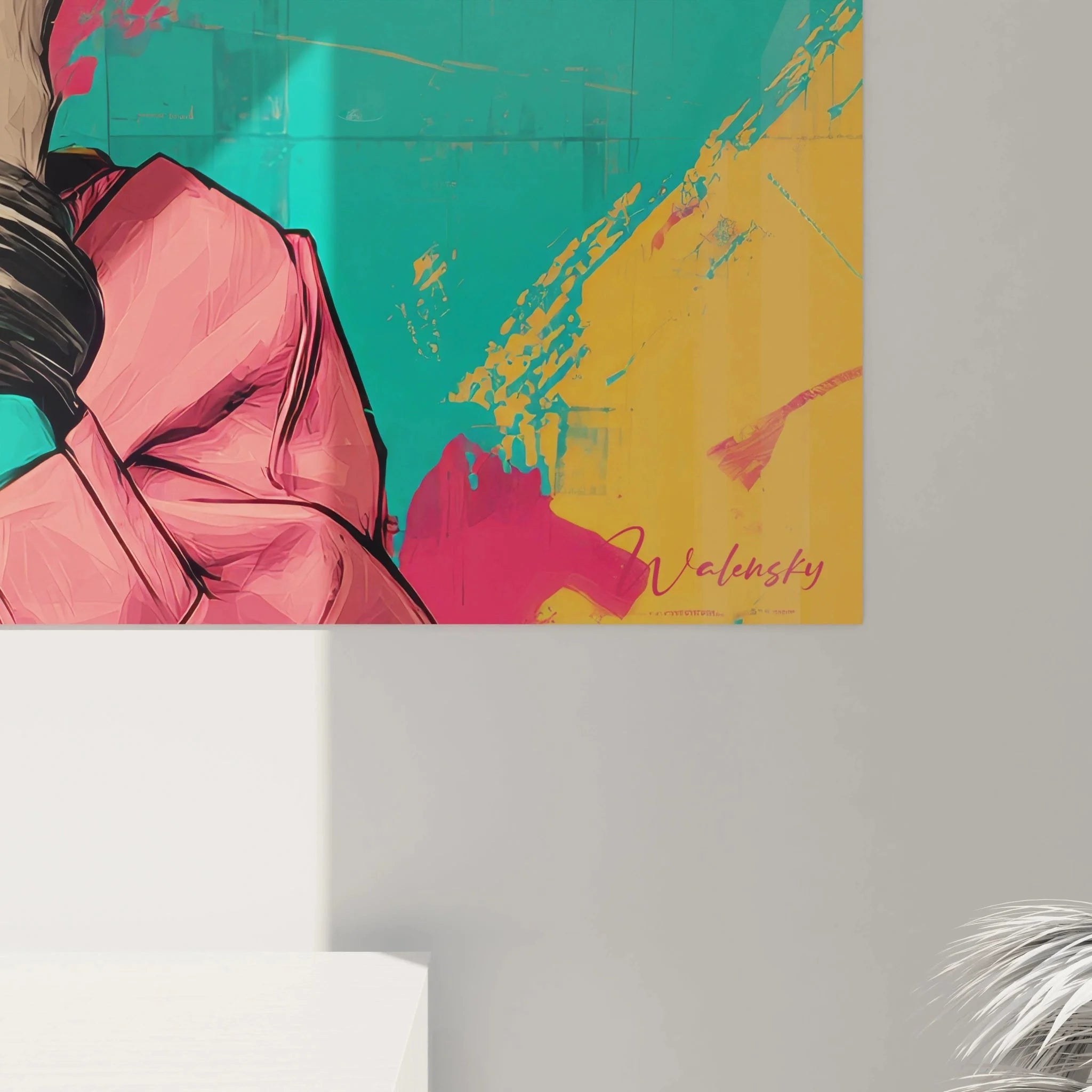 Gesamtansicht Retro Fashion Girl Wandbild Pop Art Stil, Vintage Mode Kunstwerk Dekoration