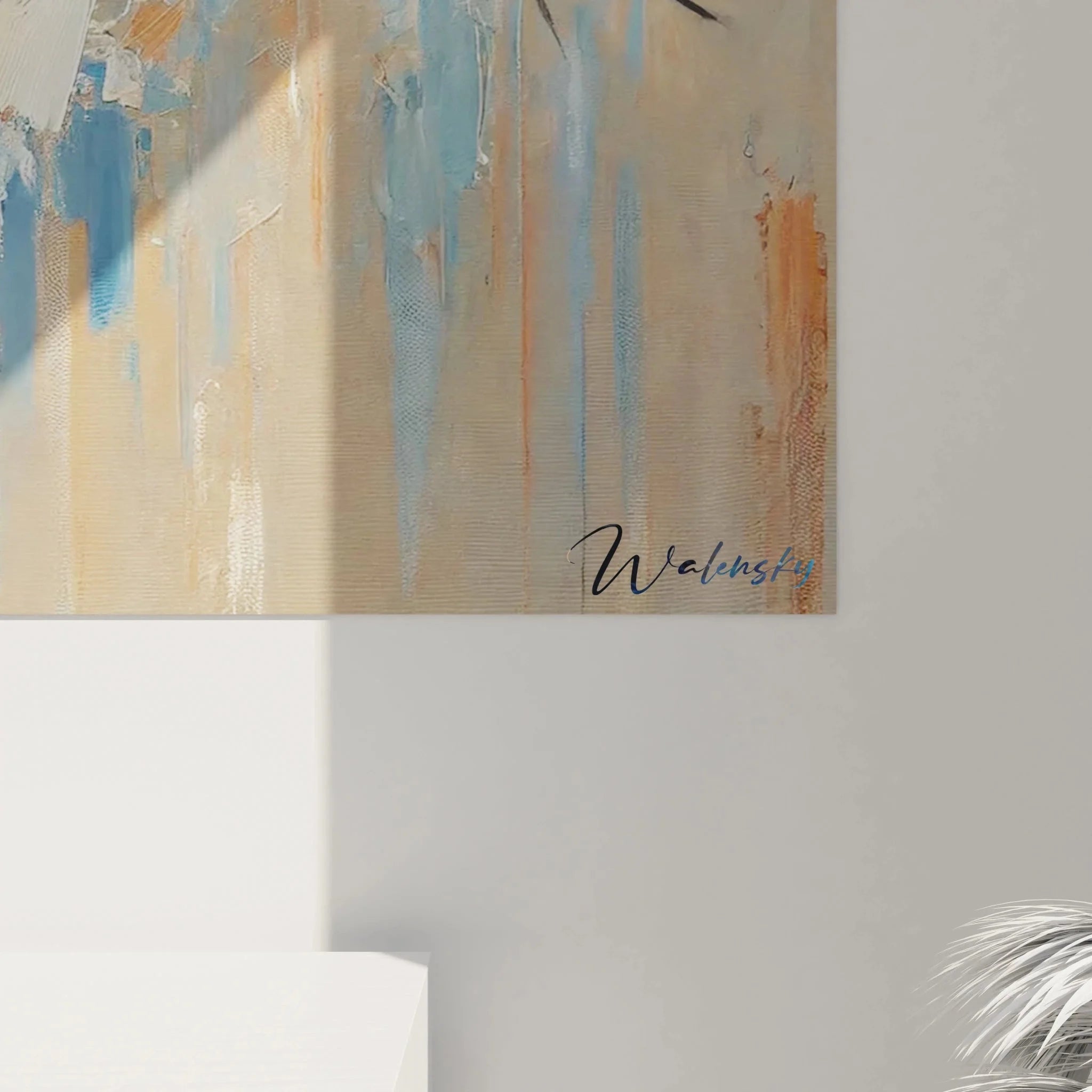 Gesamtansicht moderne Schwalben Vogelkunst, impressionistische Wanddekoration Frühlingsmotiv