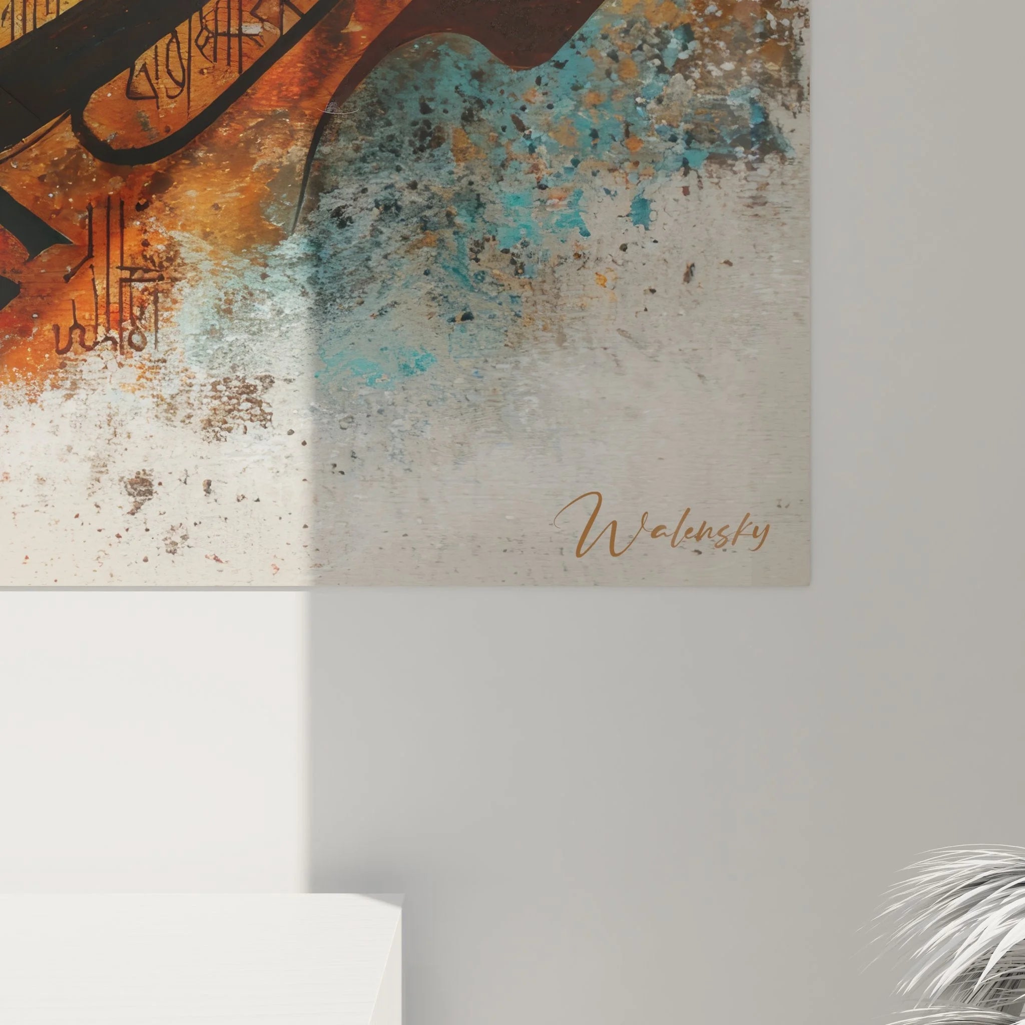 Gesamtansicht Wandbild arabische Kalligrafie - Orientalische Kunst für moderne Raumgestaltung