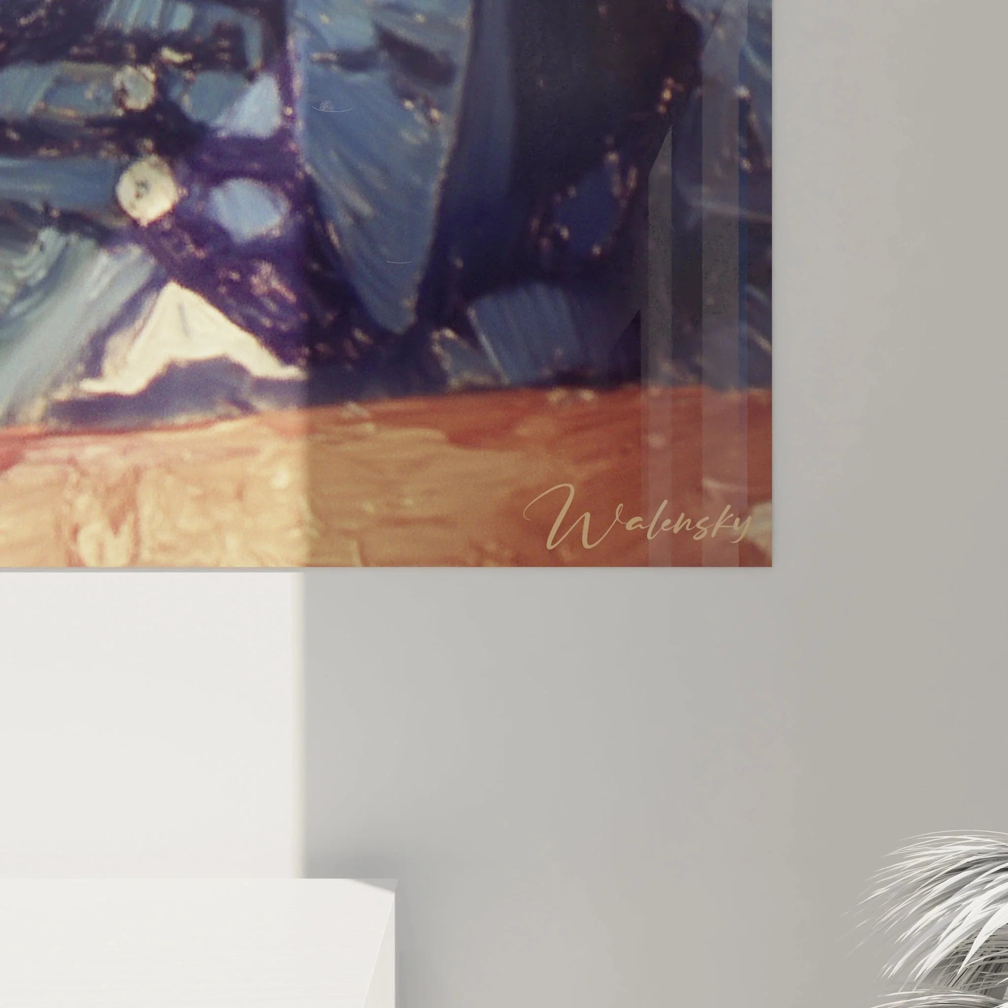 Gesamtansicht postimpressionistisches Wandbild Briefträger Portrait Raumwirkung