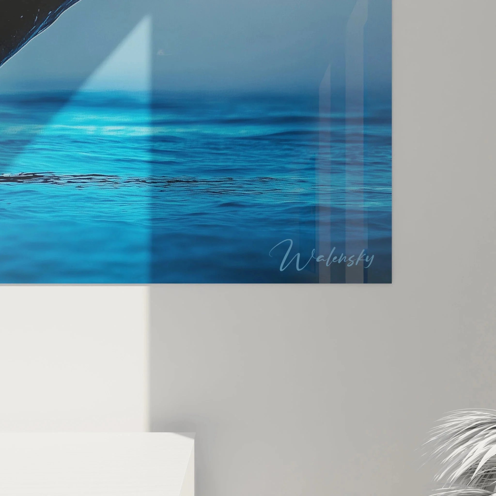 Wandbild Buckelwal Gesamtansicht - XXL Meereskunst Leinwanddruck Edition Wal Kollektion