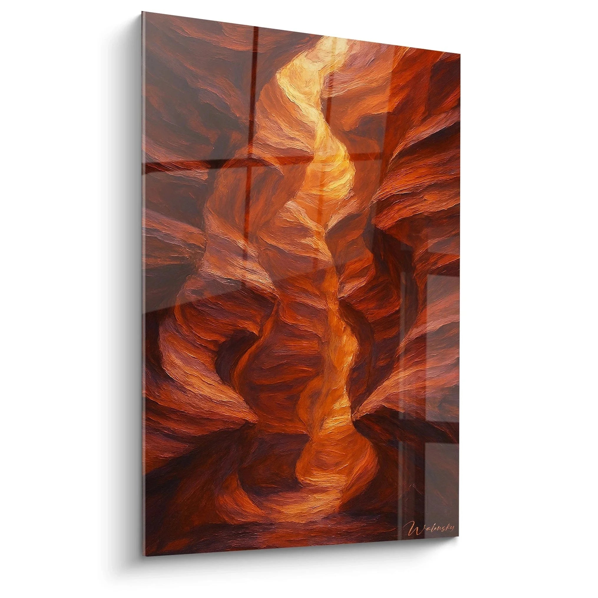 Wandbild Canyon Schluchten Luftaufnahme in warmen Erdtönen mit spektakulären Sandsteinformationen