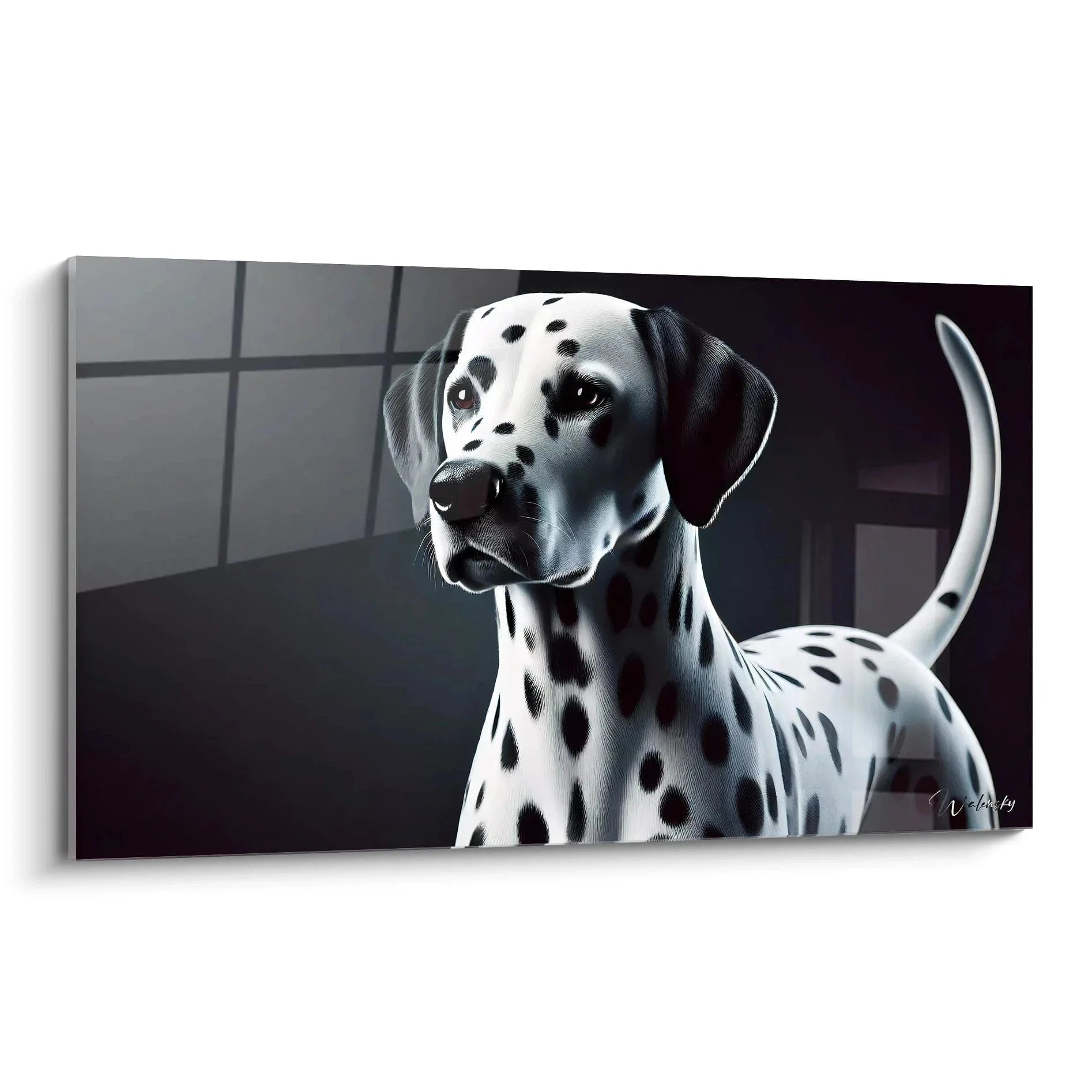 Wandbild Dalmatiner XXL - Elegantes Hundeportrait in schwarz-weiß für moderne Wanddekoration
