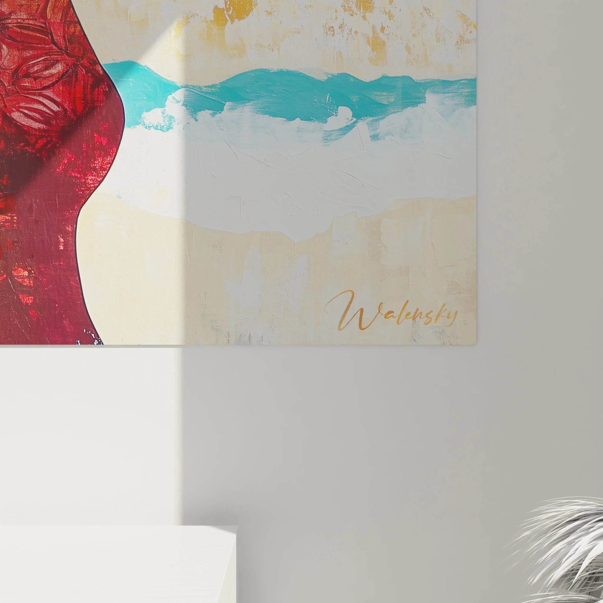 Gesamtansicht Wandbild Doppelsilhouette Ozean als großformatige Wandkunst Paul Gauguin Edition