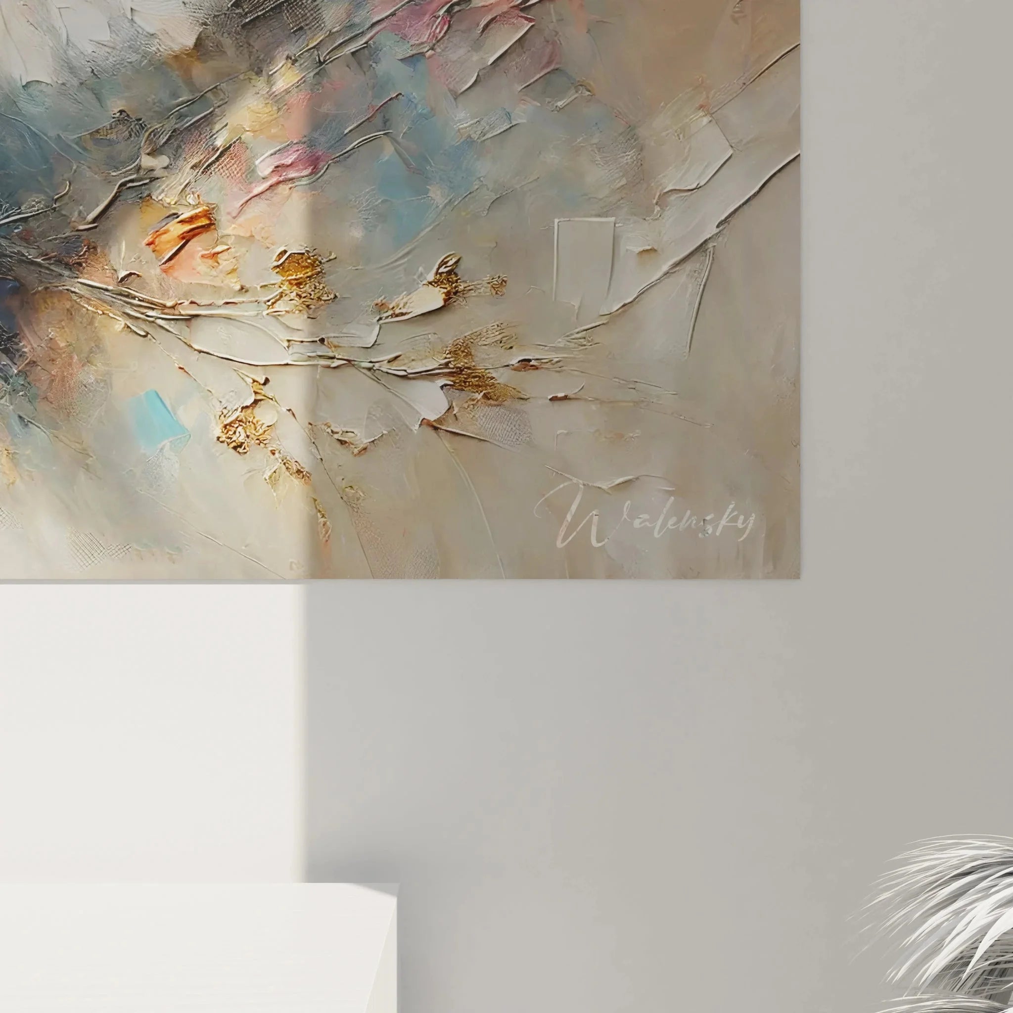 Gesamtansicht Wandbild Schleiereule Flug - majestätische Eule Leinwand Kunst Übersicht