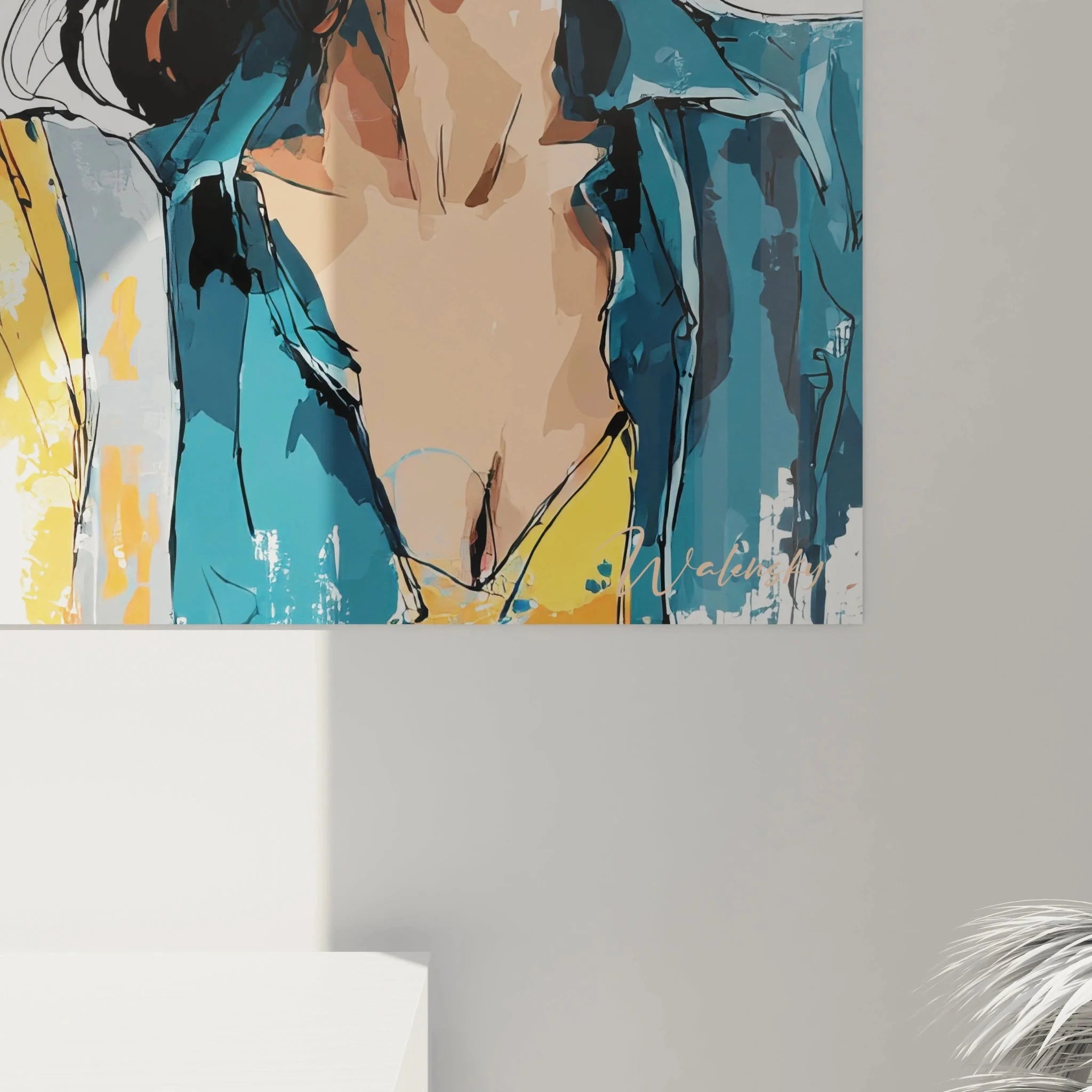 Gesamtansicht Wandbild Fashion Girls XXL Format zeigt drei stylische Frauen als moderne Wanddekoration