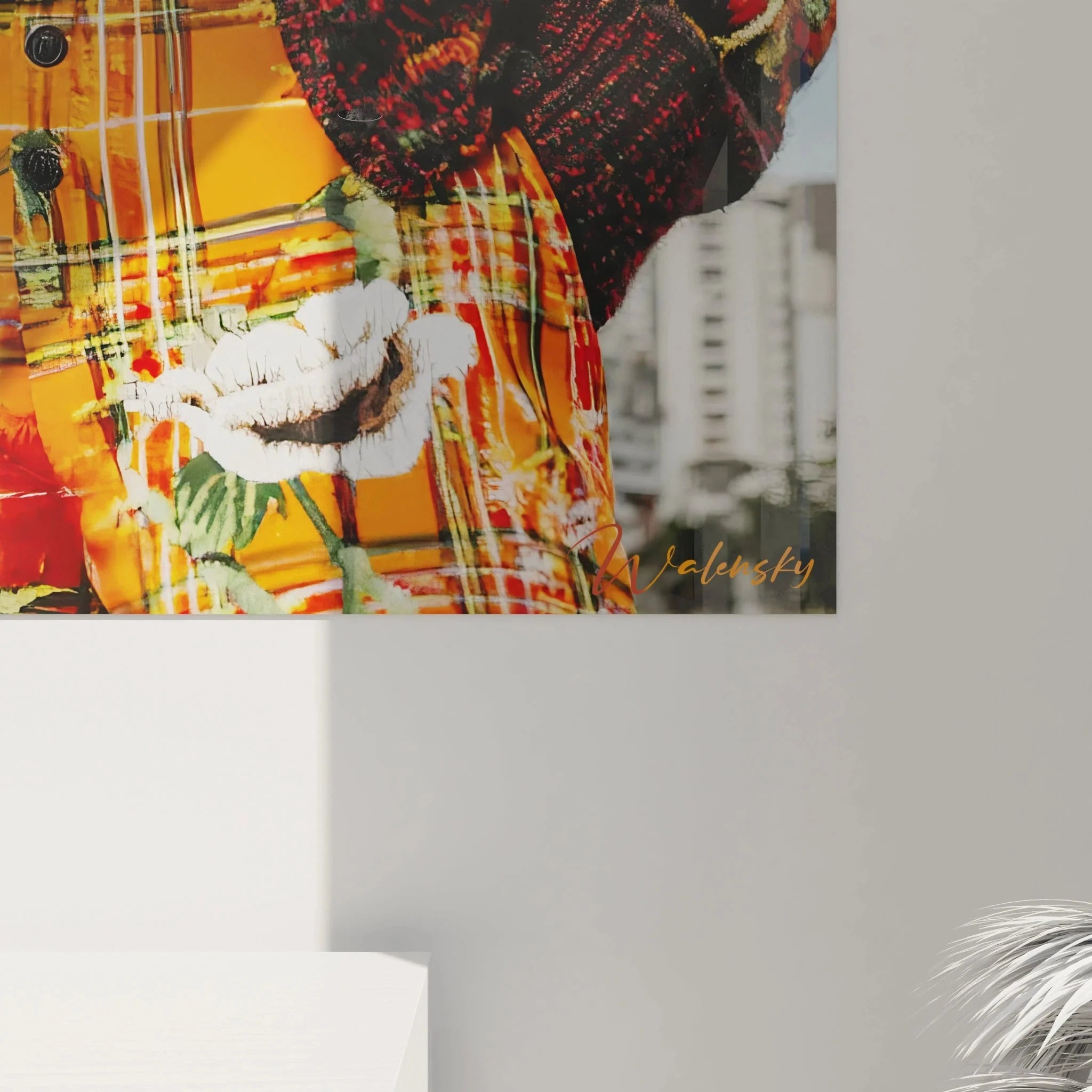 Gesamtansicht Wandbild Fashion Streetstyle urbanes Mode Portrait für moderne Wandgestaltung