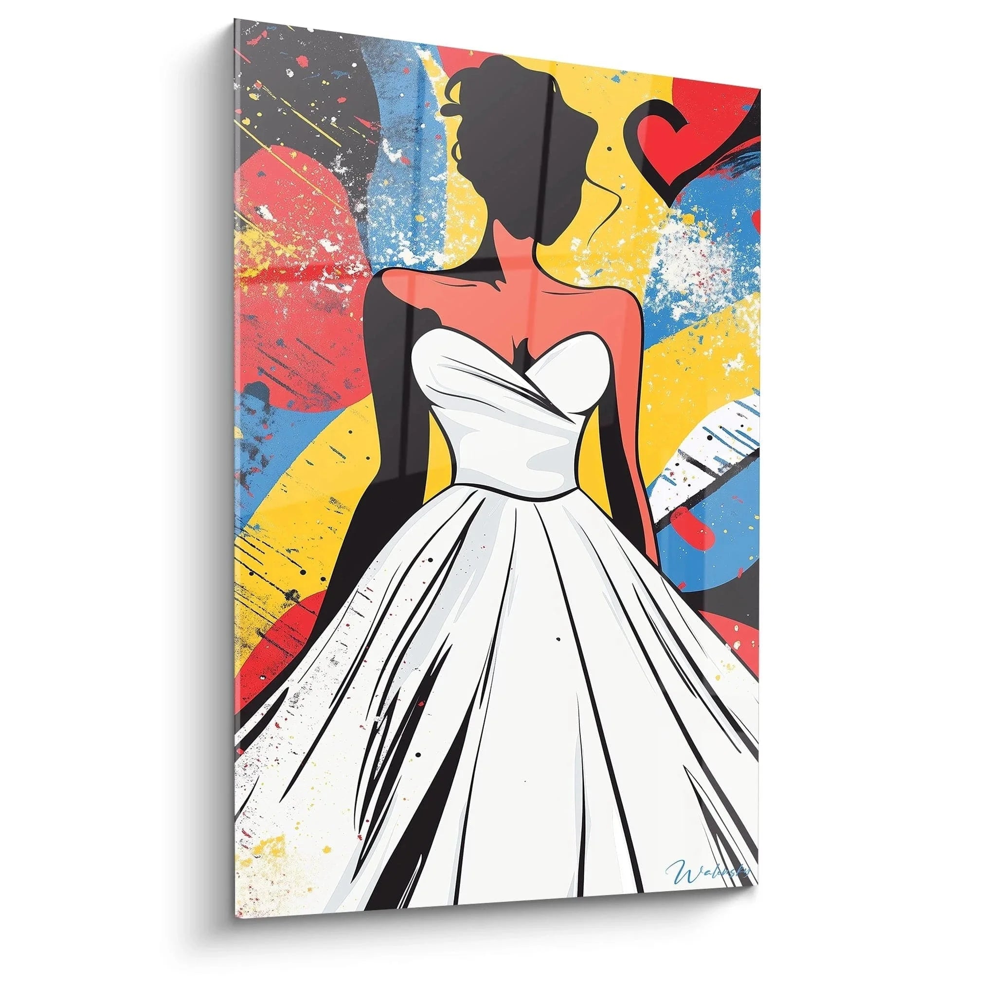 Wandbild Frau im weißen Ballkleid Marc Chagall Edition moderne Kunstdruck