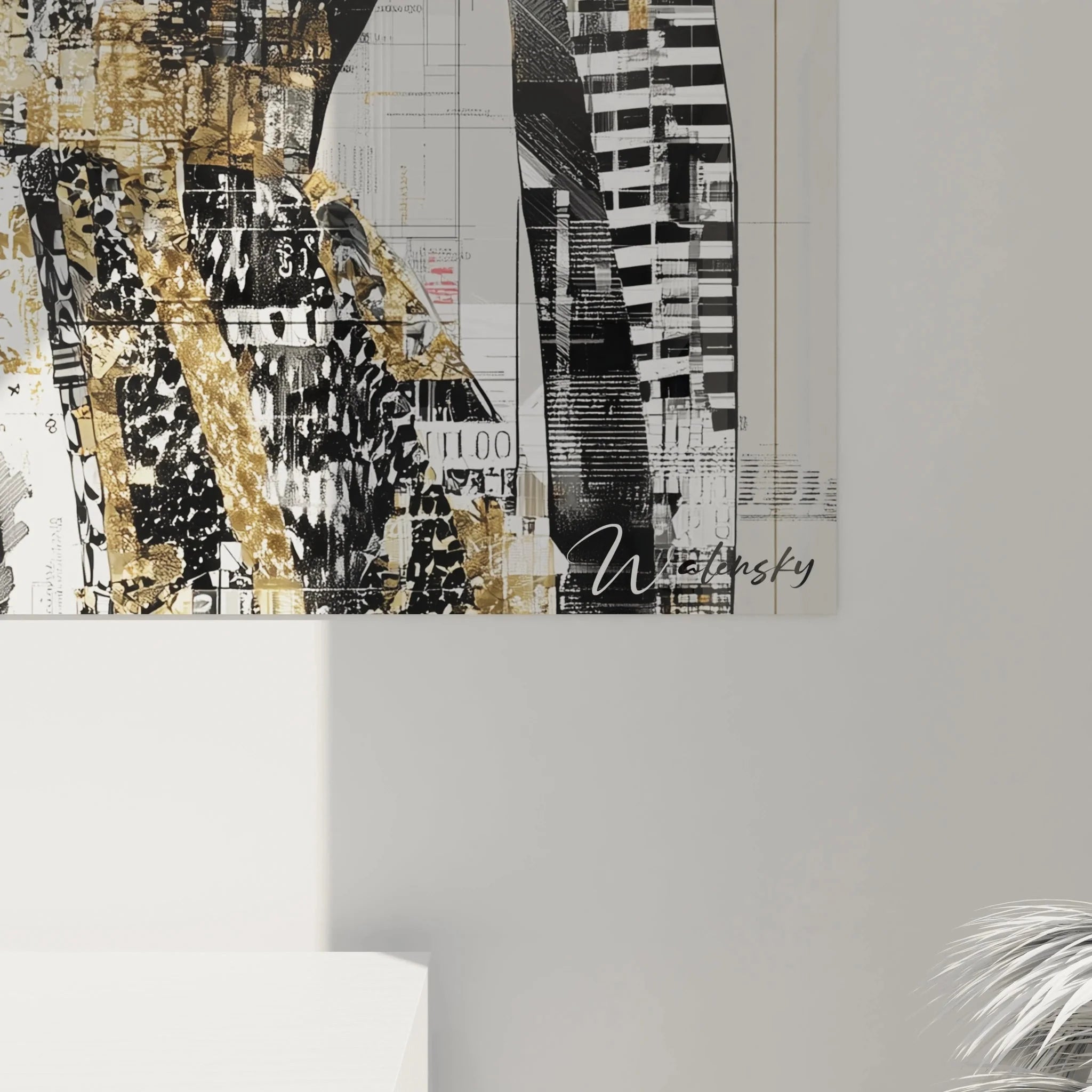 Gesamtansicht Wandbild futuristische Frau, Premium Wanddekoration, Haute Couture Edition