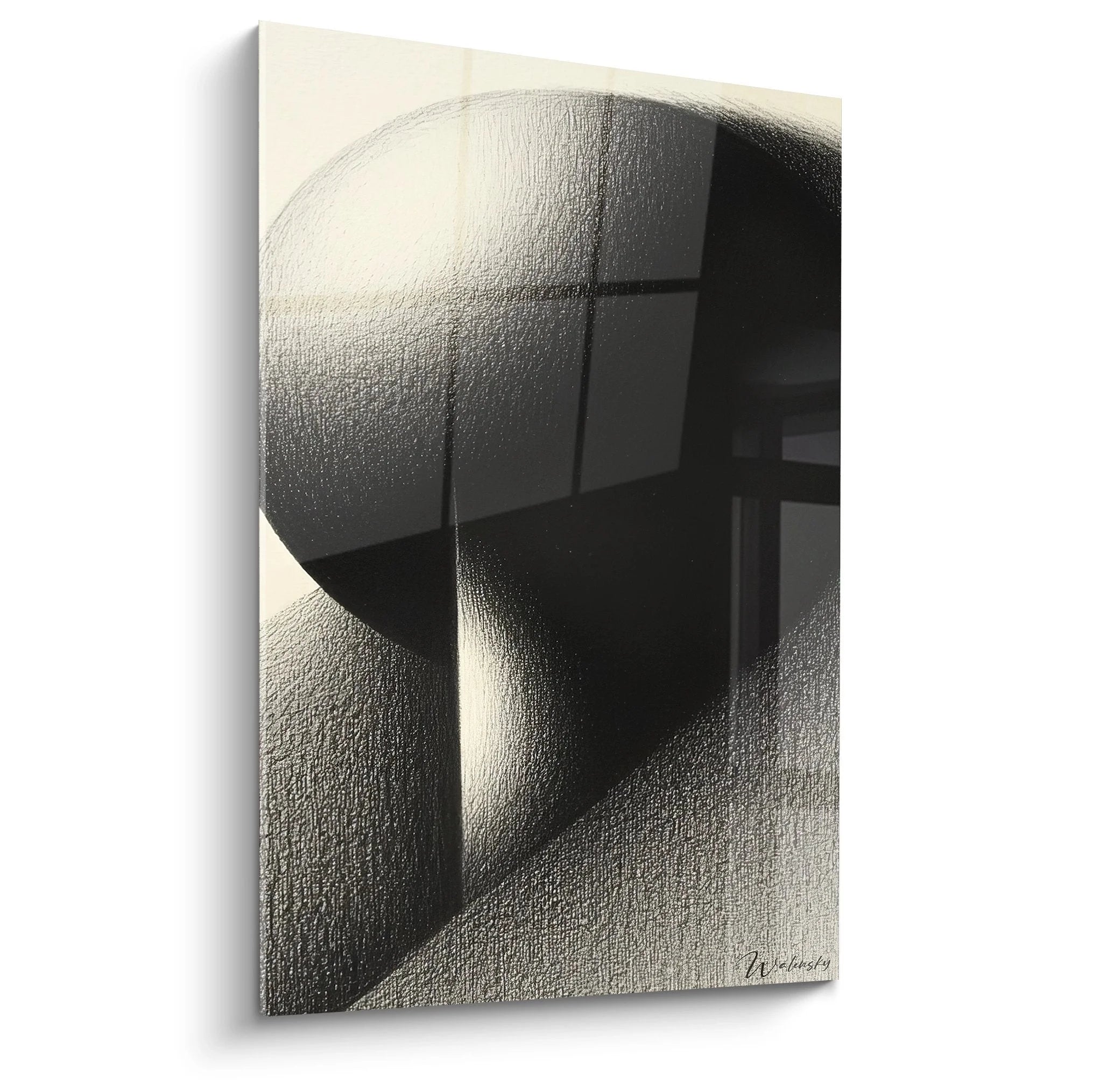 Wandbild geometrische Kugel abstrakt mit Lichteffekten, Edition Textur Abstrakte, moderne Wanddekoration