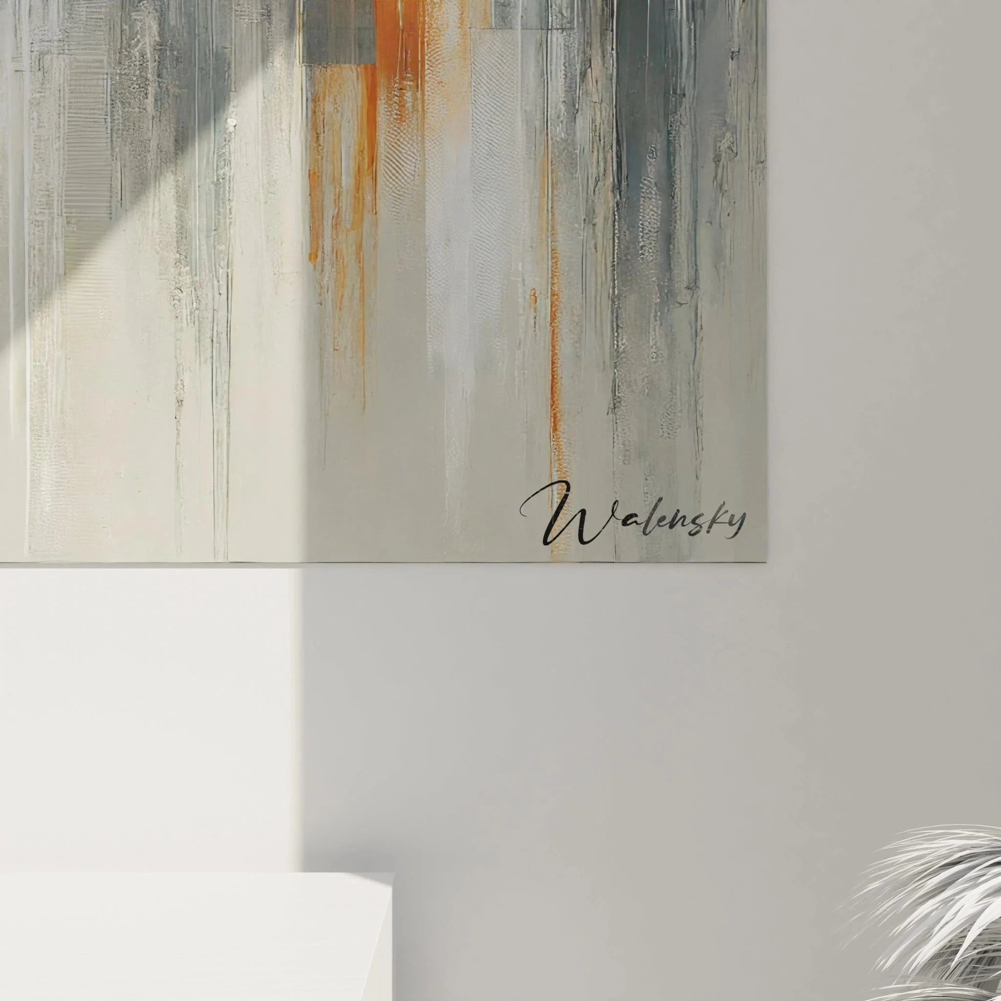 Gesamtansicht Wandbild geometrische Abstraktion in modernem Rahmen - Kubismus Edition