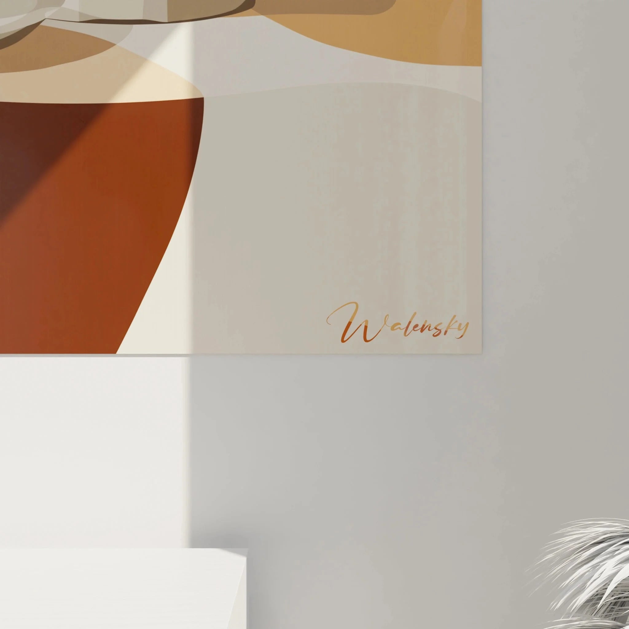 Gesamtansicht Wandbild Kaffeekultur mit Espressokanne und Tasse in Brauntönen