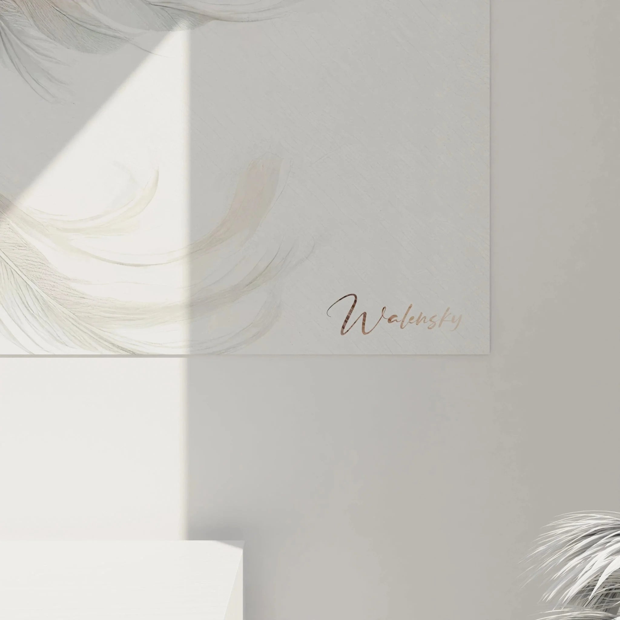 Gesamtansicht Wandbild Kolibri Federtraum im eleganten Rahmen, perfekt für moderne Wanddekoration