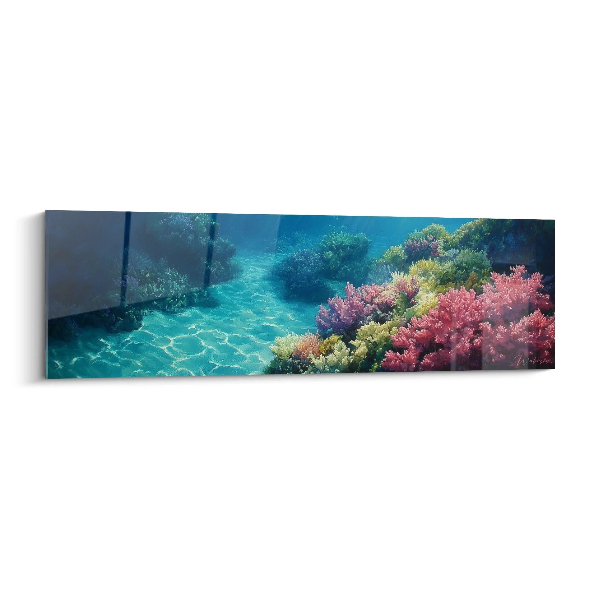 Wandbild Korallenriff XXL - Unterwasser Paradies mit bunten Korallen und türkisem Wasser