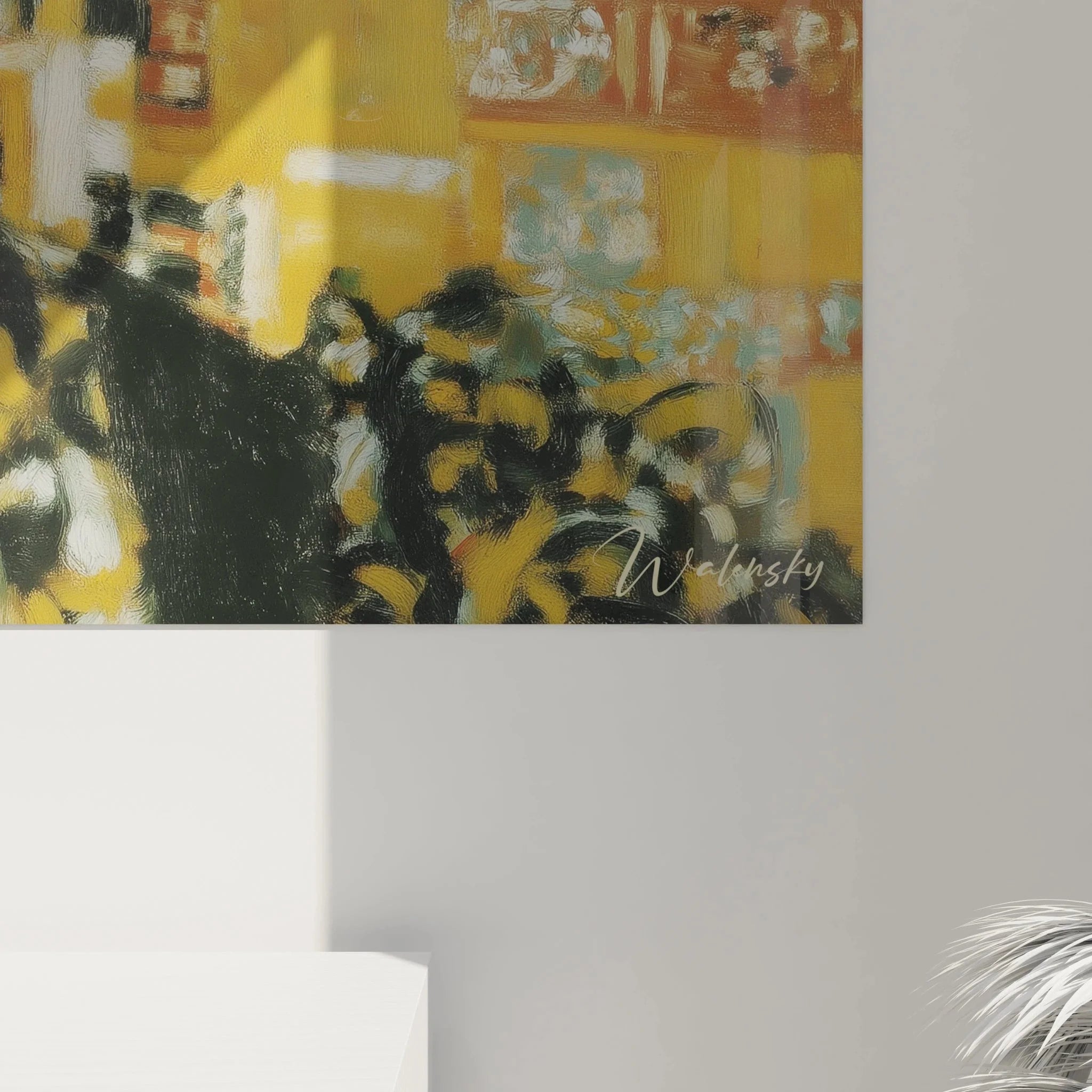 Gesamtansicht Wandbild Symbolismus Dame mit dekorativem Goldmuster und mystischer Ausstrahlung