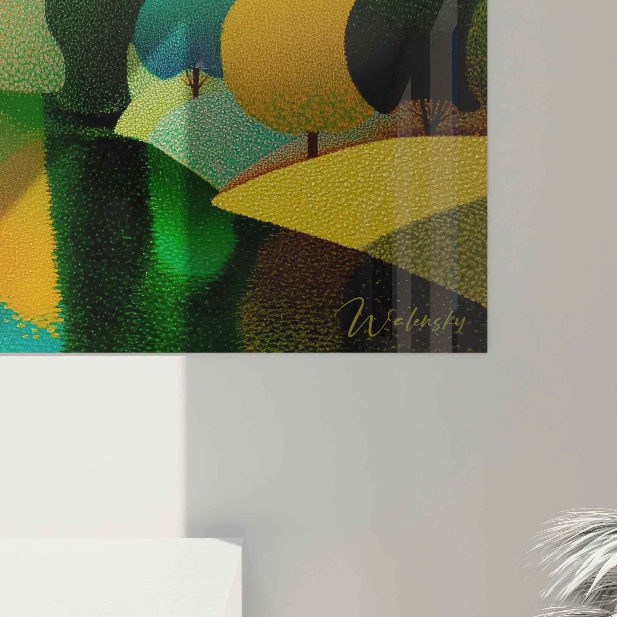 Gesamtansicht Wandbild Pointillismus Tuscany Dreams italienische Landschaft Premium Qualität