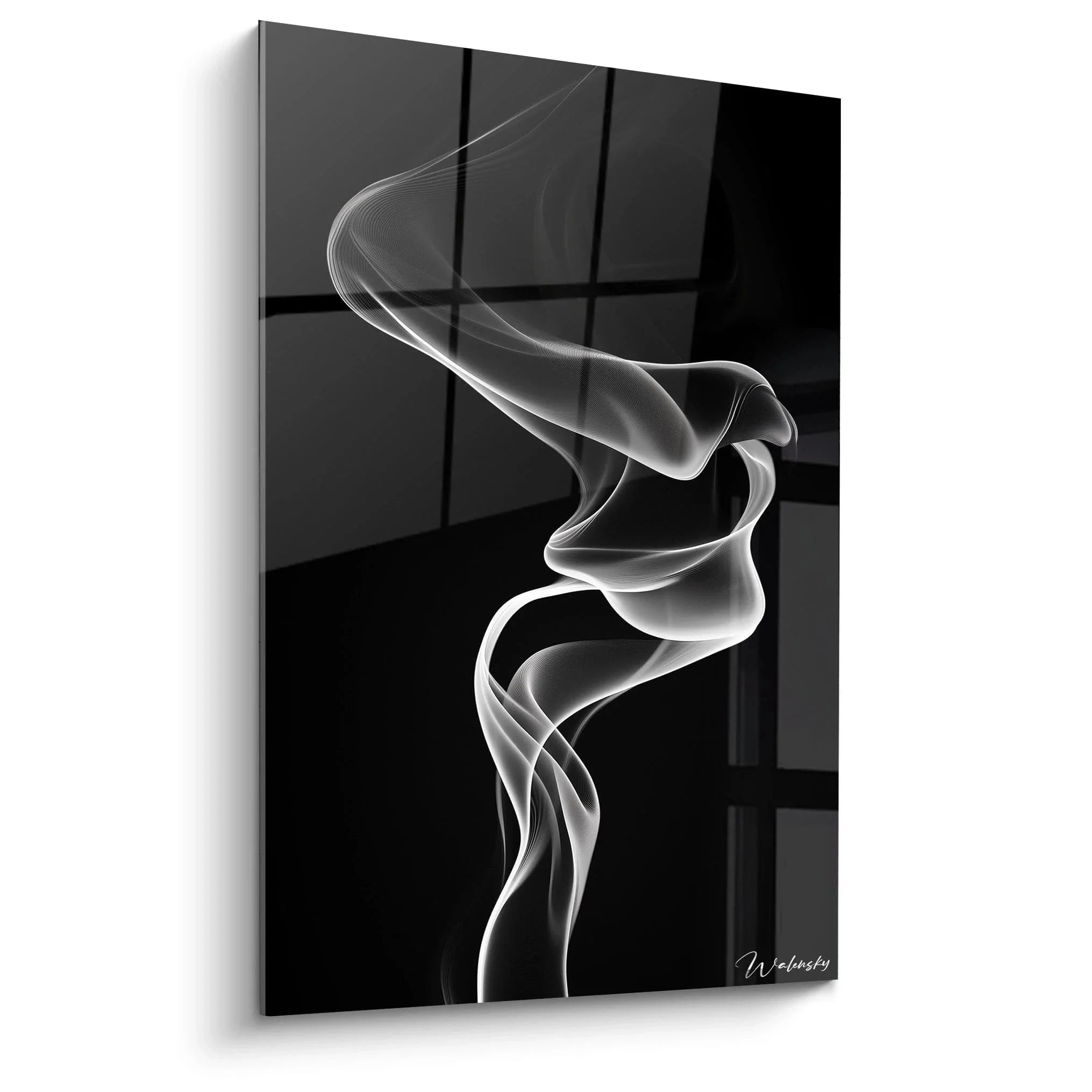 Wandbild abstrakte Rauchformen schwarz-weiß für moderne Wanddekoration