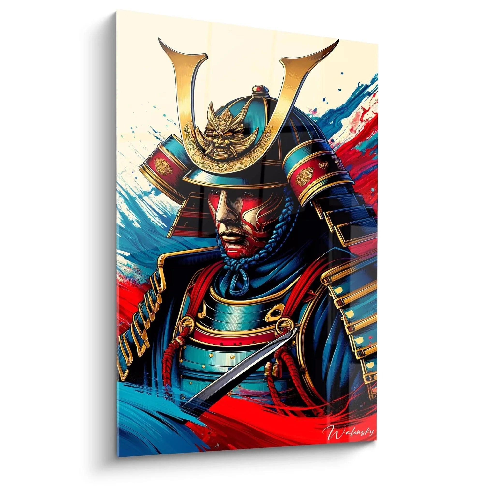 Wandbild Samurai Krieger in traditioneller Rüstung - Edition Japanisch - Japanische Kunst für Wohnzimmer