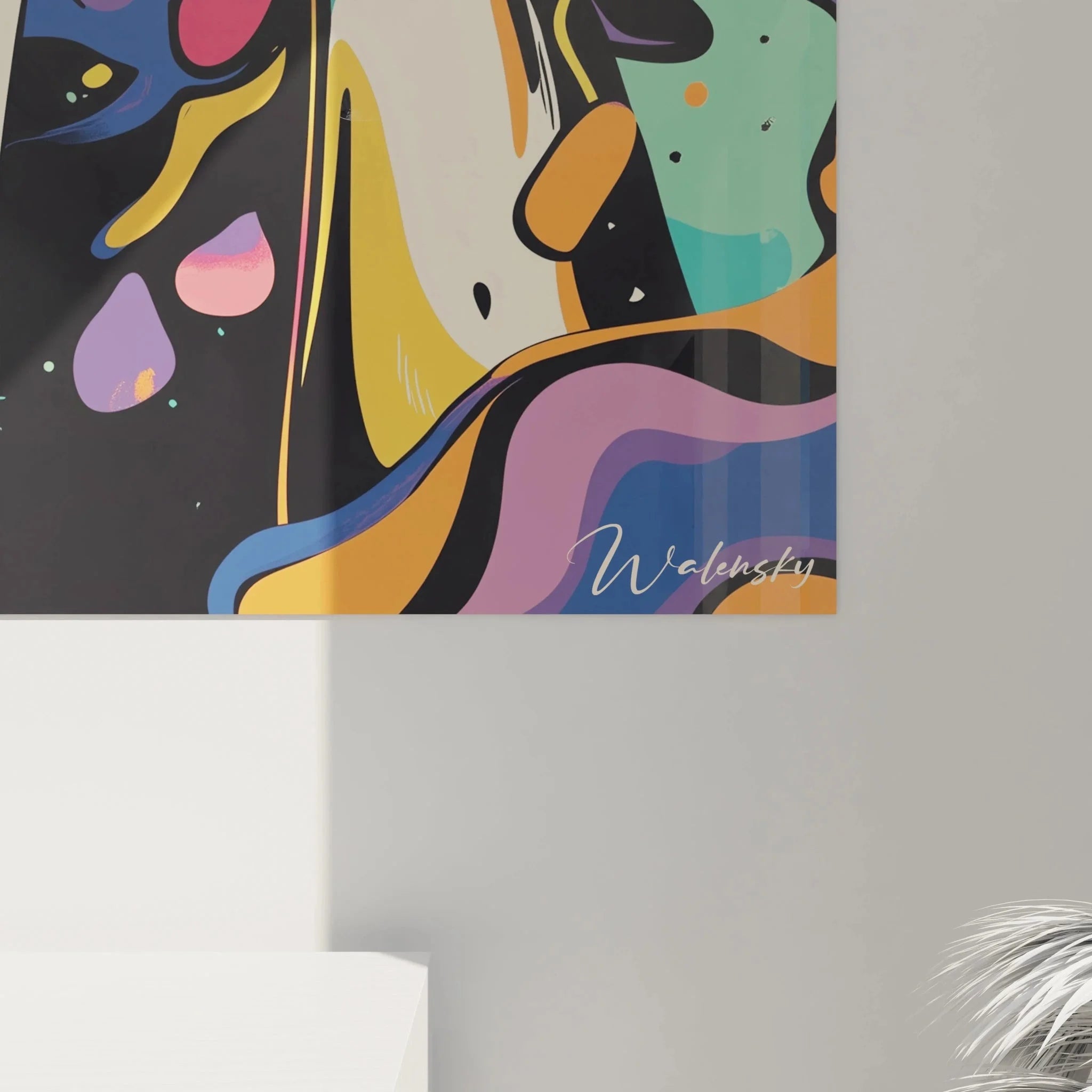 Wandbild Schrei Gesamtansicht expressionistische Kunst abstrakte Darstellung bunte Farbpalette