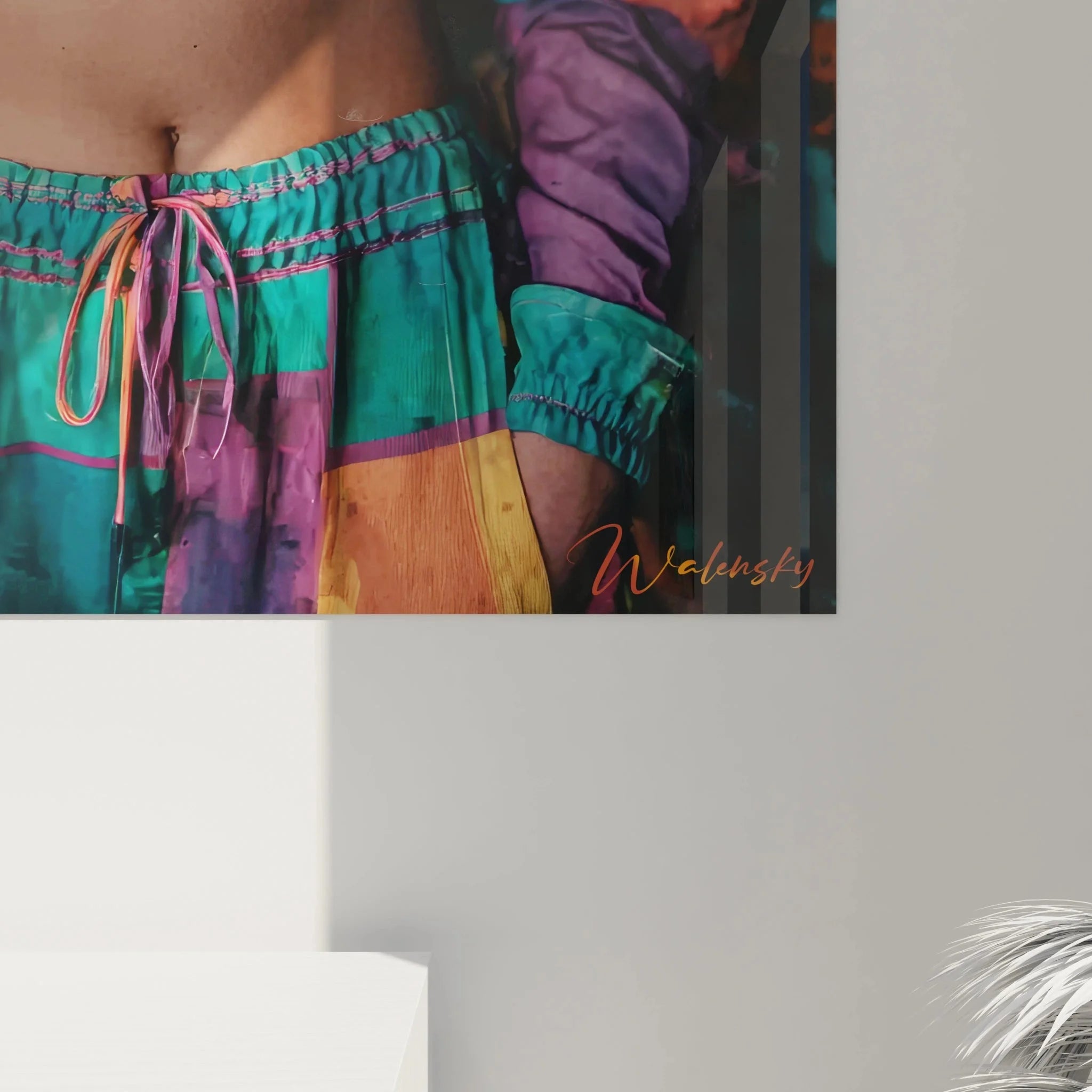 Gesamtansicht Wandbild Streetwear Fashion Art mit lebendigem Urban Style und Street Culture Design