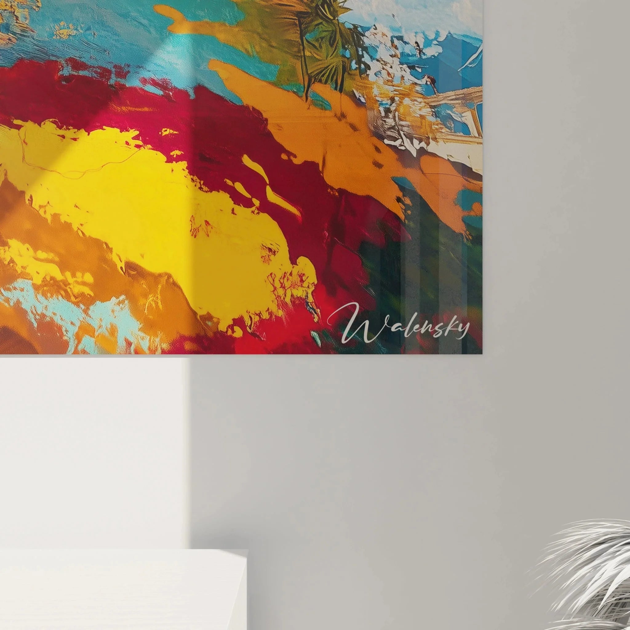 Gesamtansicht Wandbild Turm Babel expressionistisch Edition Pieter Bruegel Wandkunst komplett