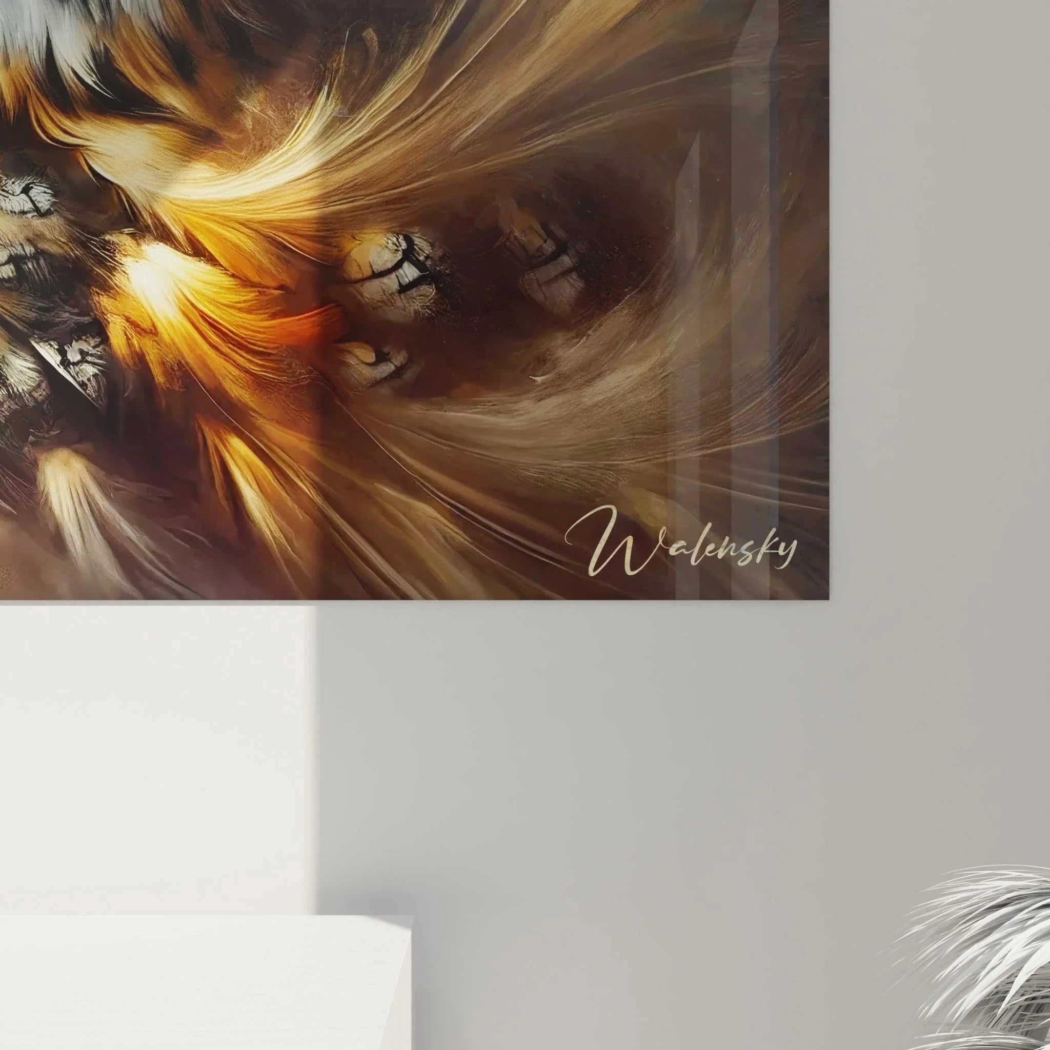 Wandbild Uhu Gesamtansicht - XXL Format Leinwanddruck mit mystischem Nachtjäger Design