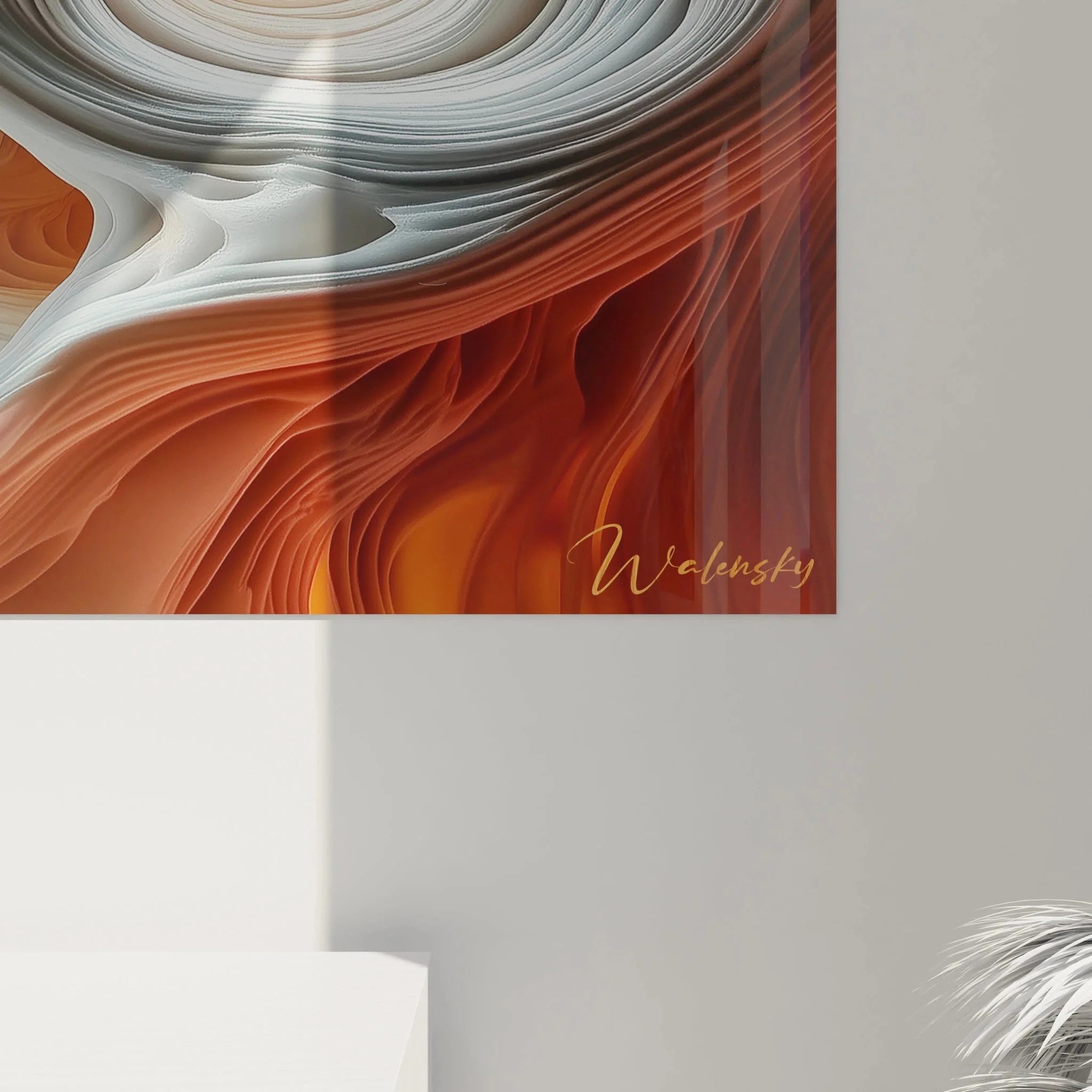 Wandbild XXL abstrakte Strömungen Gesamtansicht für moderne Raumgestaltung