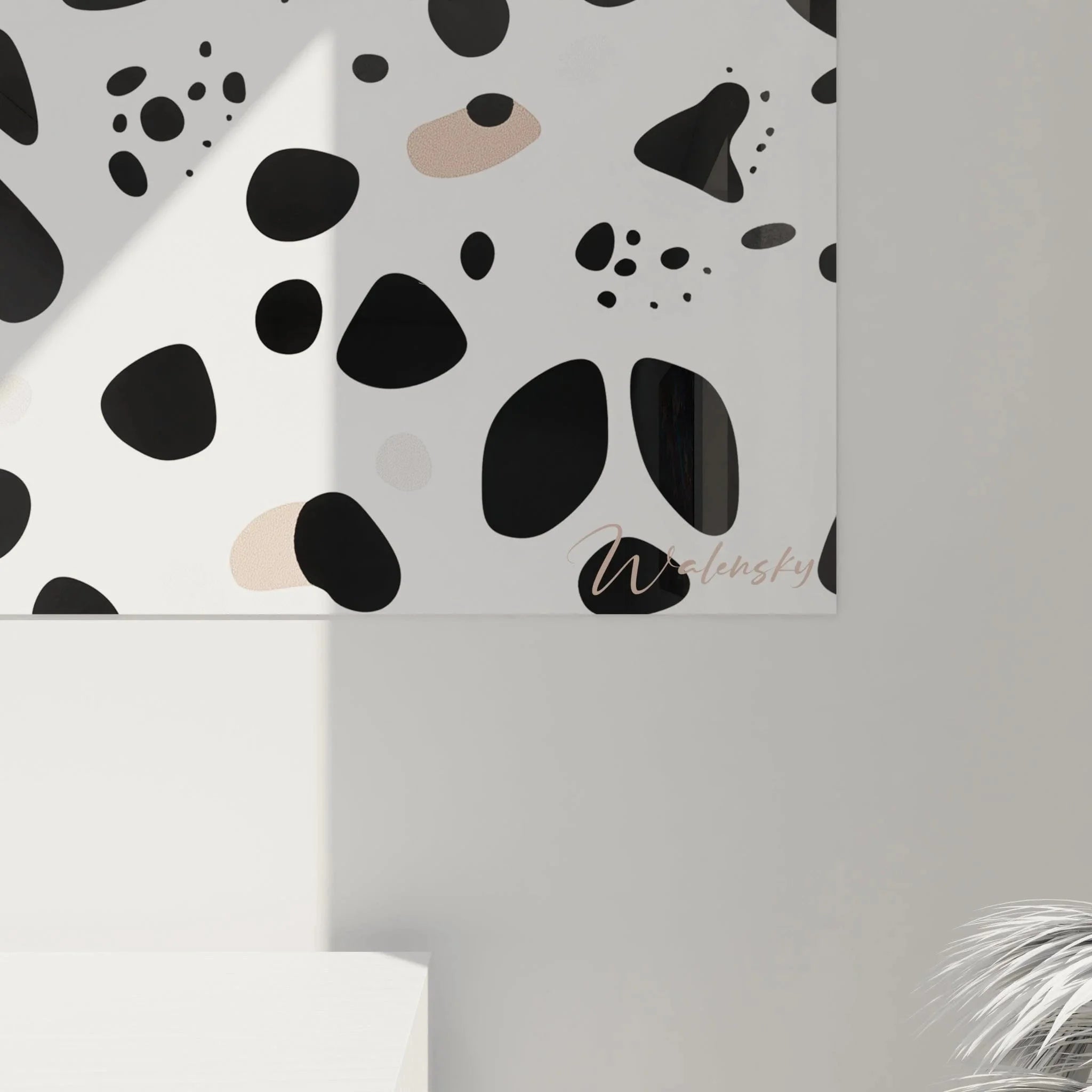 Gesamtansicht Wandbild XXL Dalmatiner Punkte Komposition in Premium Qualität