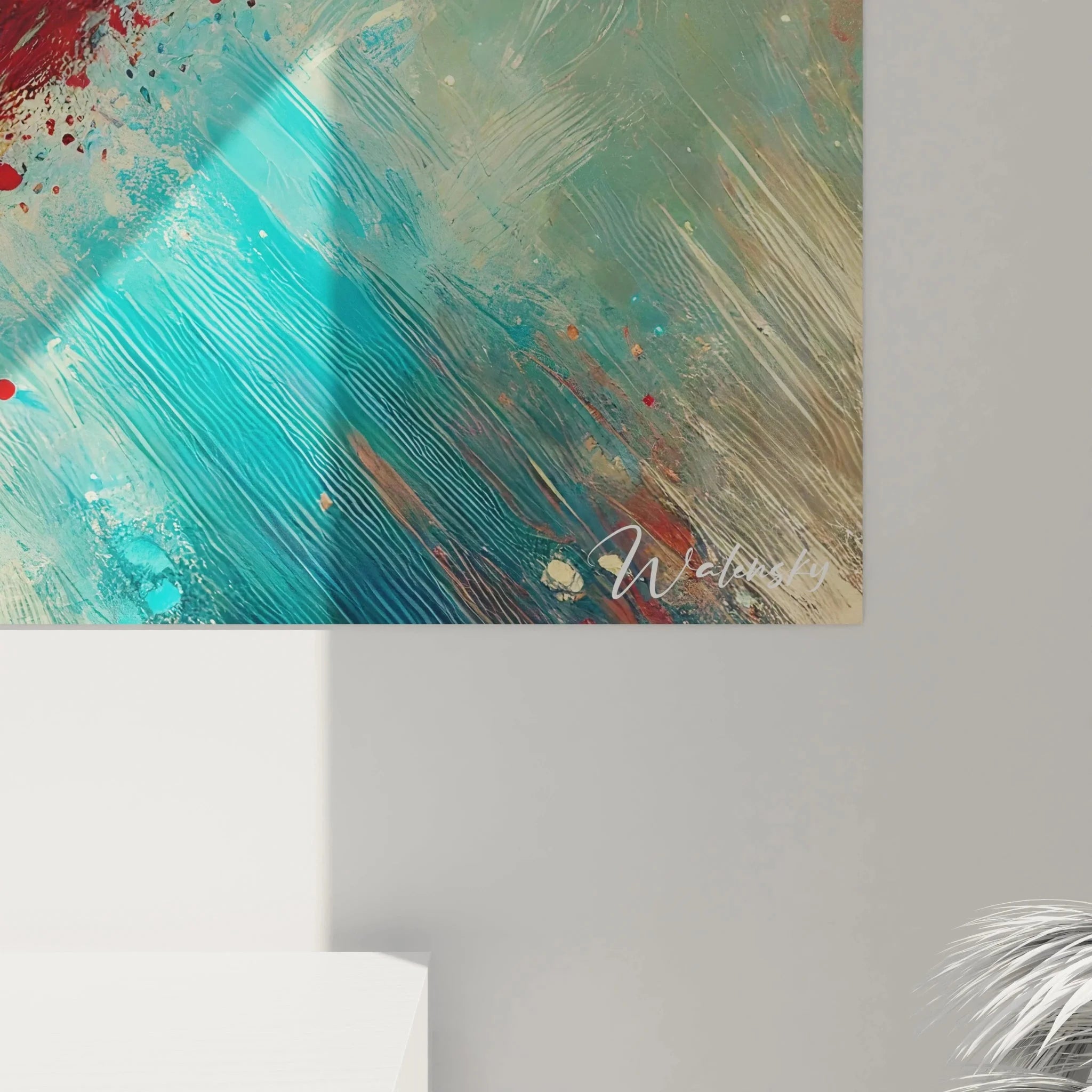 Gesamtansicht Wandbild XXL Herz - abstrakte Liebeskunst für moderne Wandgestaltung