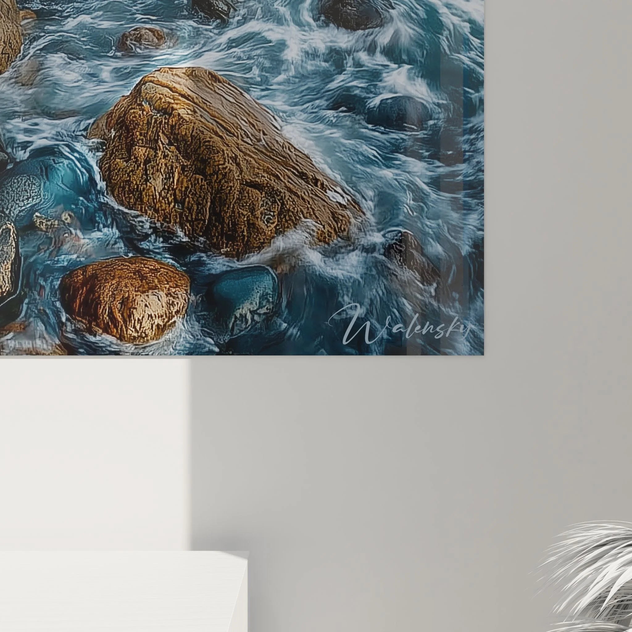 Wandbild XXL Küstenlandschaft Gesamtansicht - Premium Leinwanddruck für Wohnräume