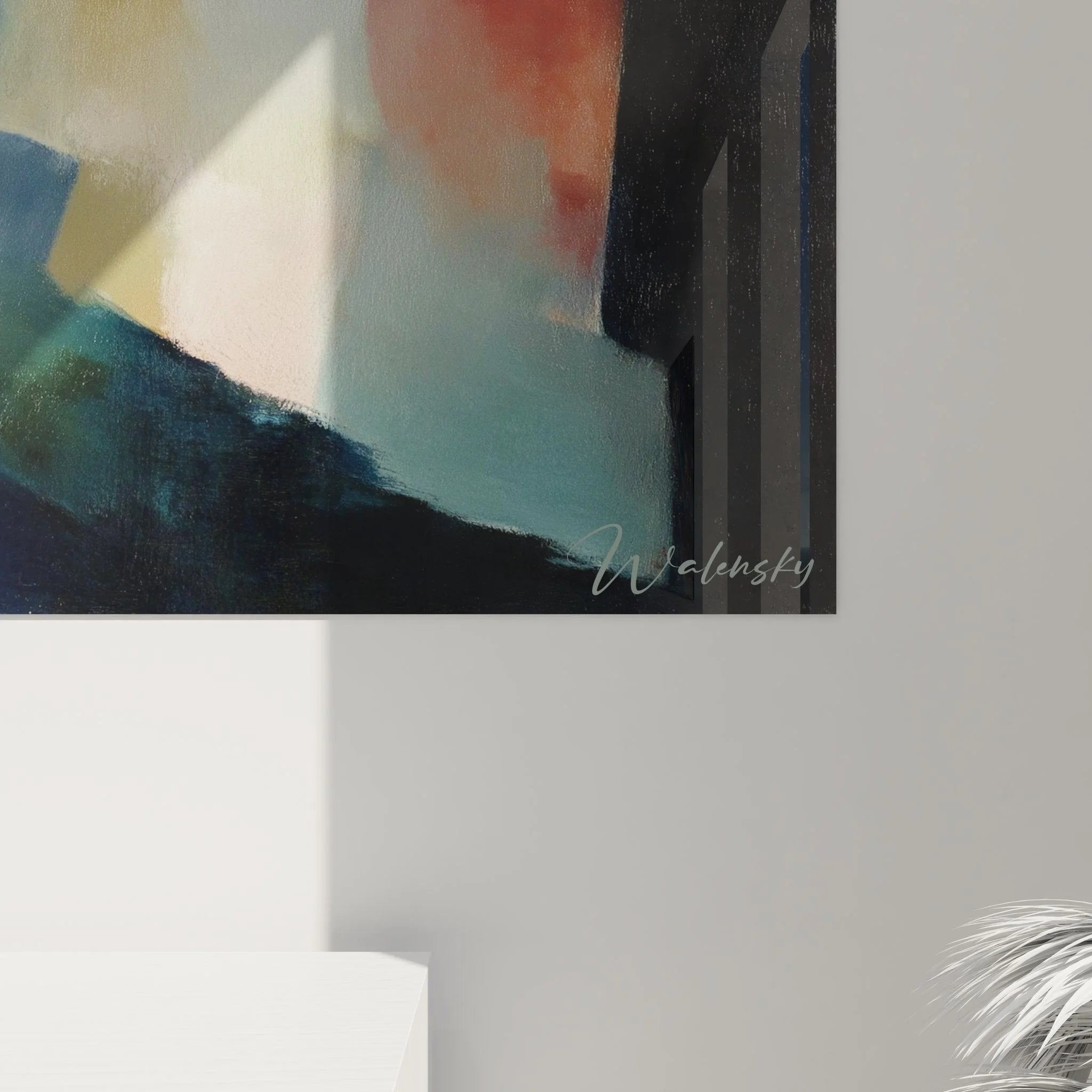 Gesamtansicht Wandbild XXL tropische Landschaft abstrakt - zeitgenössische Paradies Wandbilder