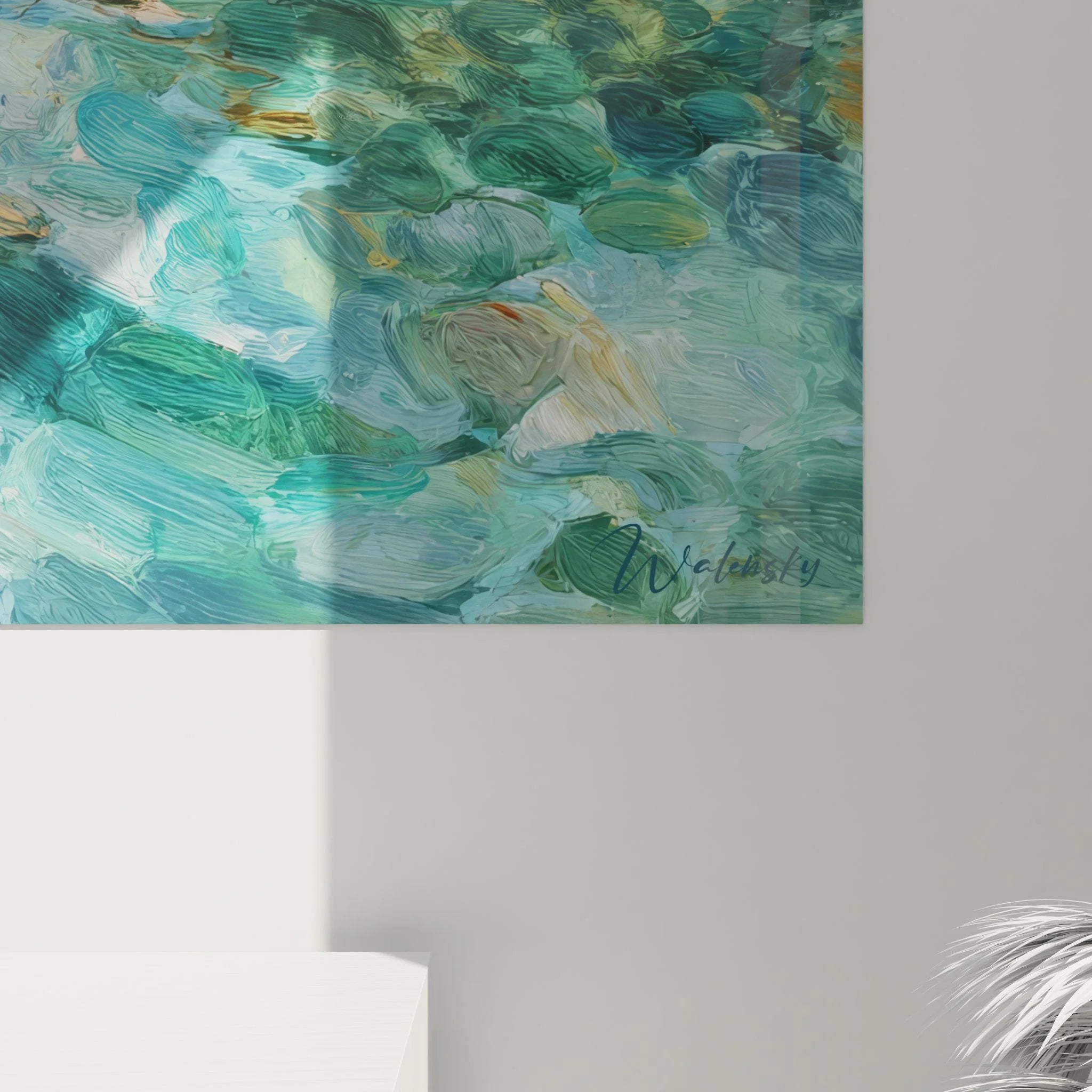 Gesamtansicht Wandbild XXL türkises Wasser Edition Andere Landschaften für moderne Raumgestaltung