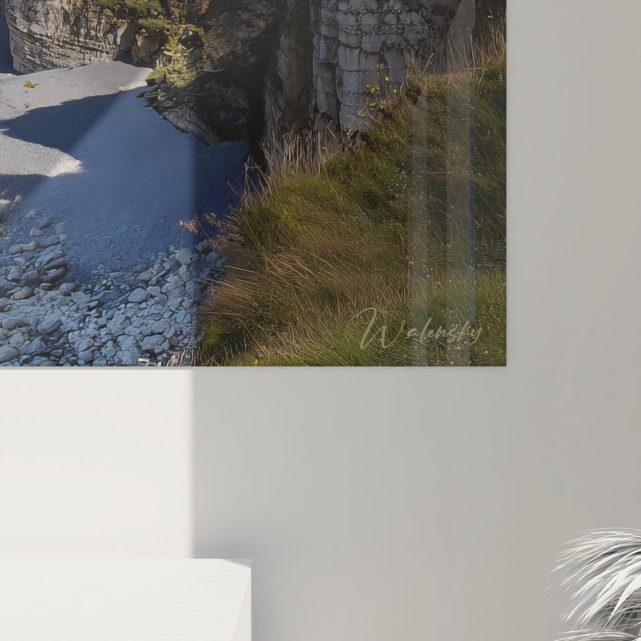 Gesamtansicht XXL Wandbild Steilküste mit dramatischer Küstenlandschaft und Meerespanorama