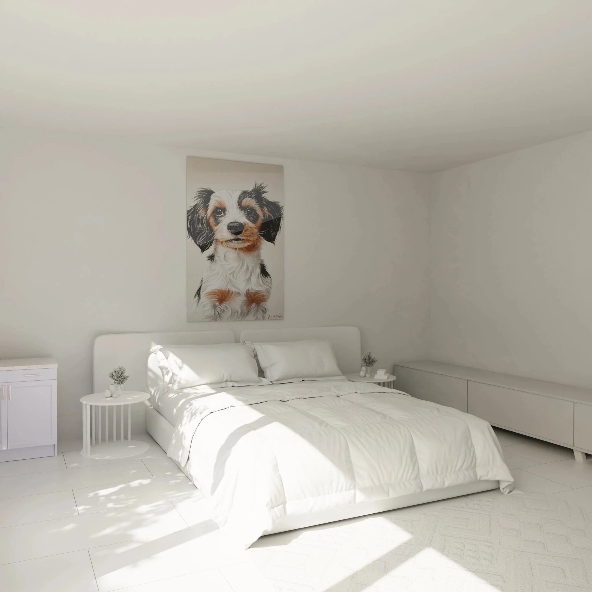 Yorkshire Terrier Wandbild XXL als Schlafzimmer Dekoration mit Hundeportrait